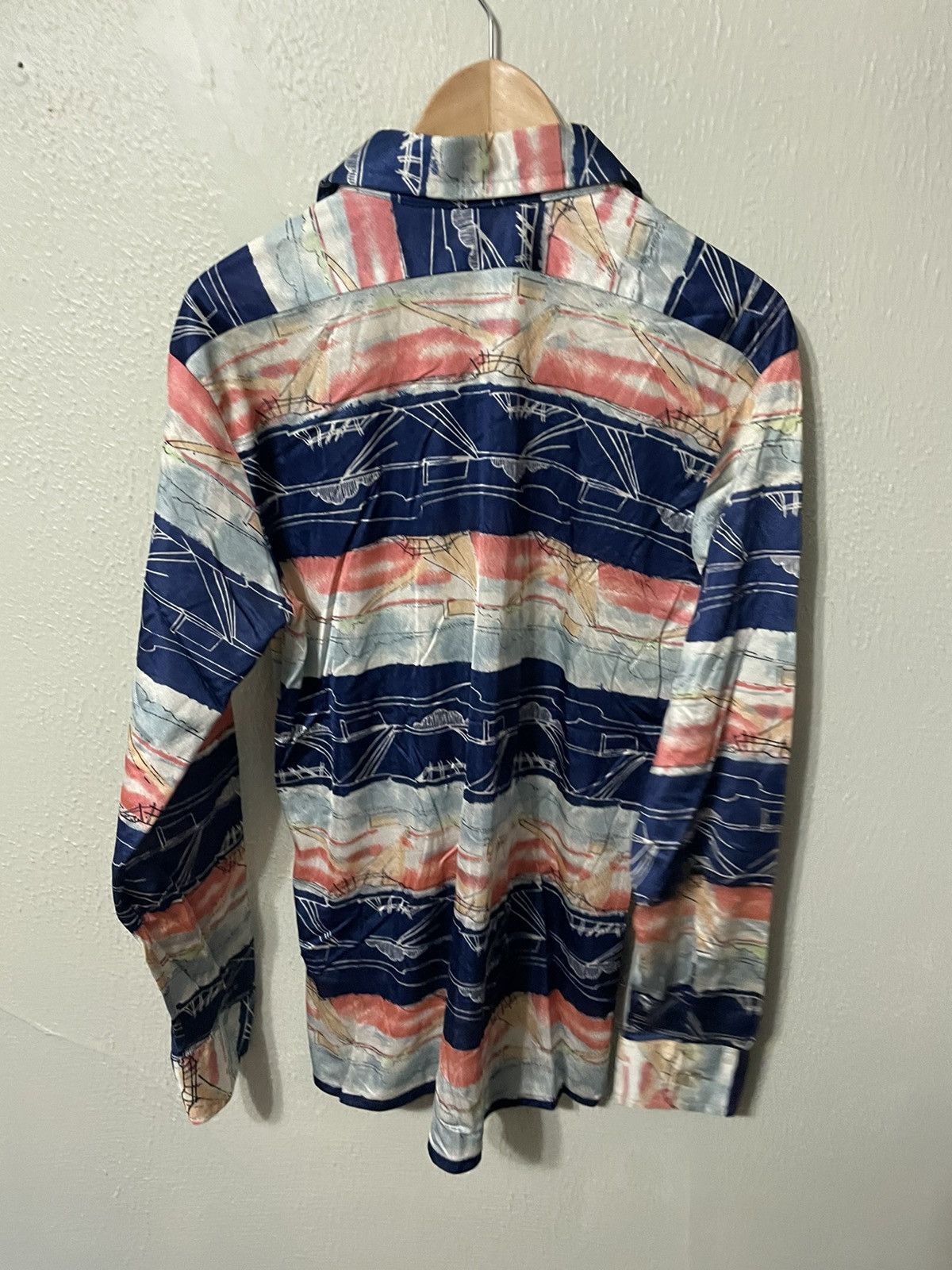 Vintage Vintage 1970s Laguna Blueprint Shirt Size US M / EU 48-50 / 2 - 1 Thumbnail