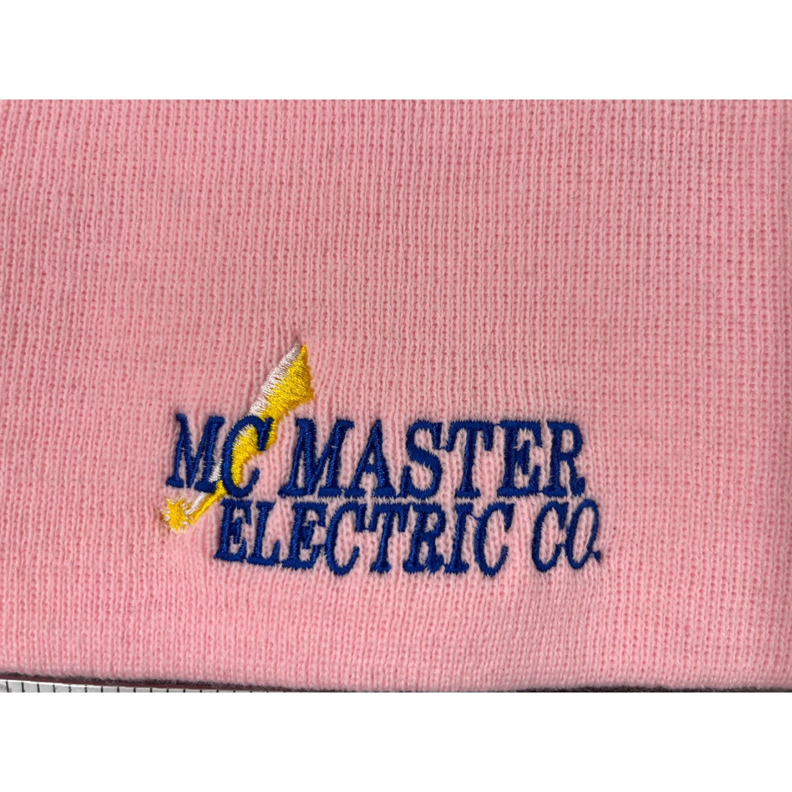 Vintage Decky Beanie Toque Adult One Size Pink Knit 100% Acrylic McMaster Electric Co. (Hat/Cap) Size ONE SIZE - 2 Thumbnail