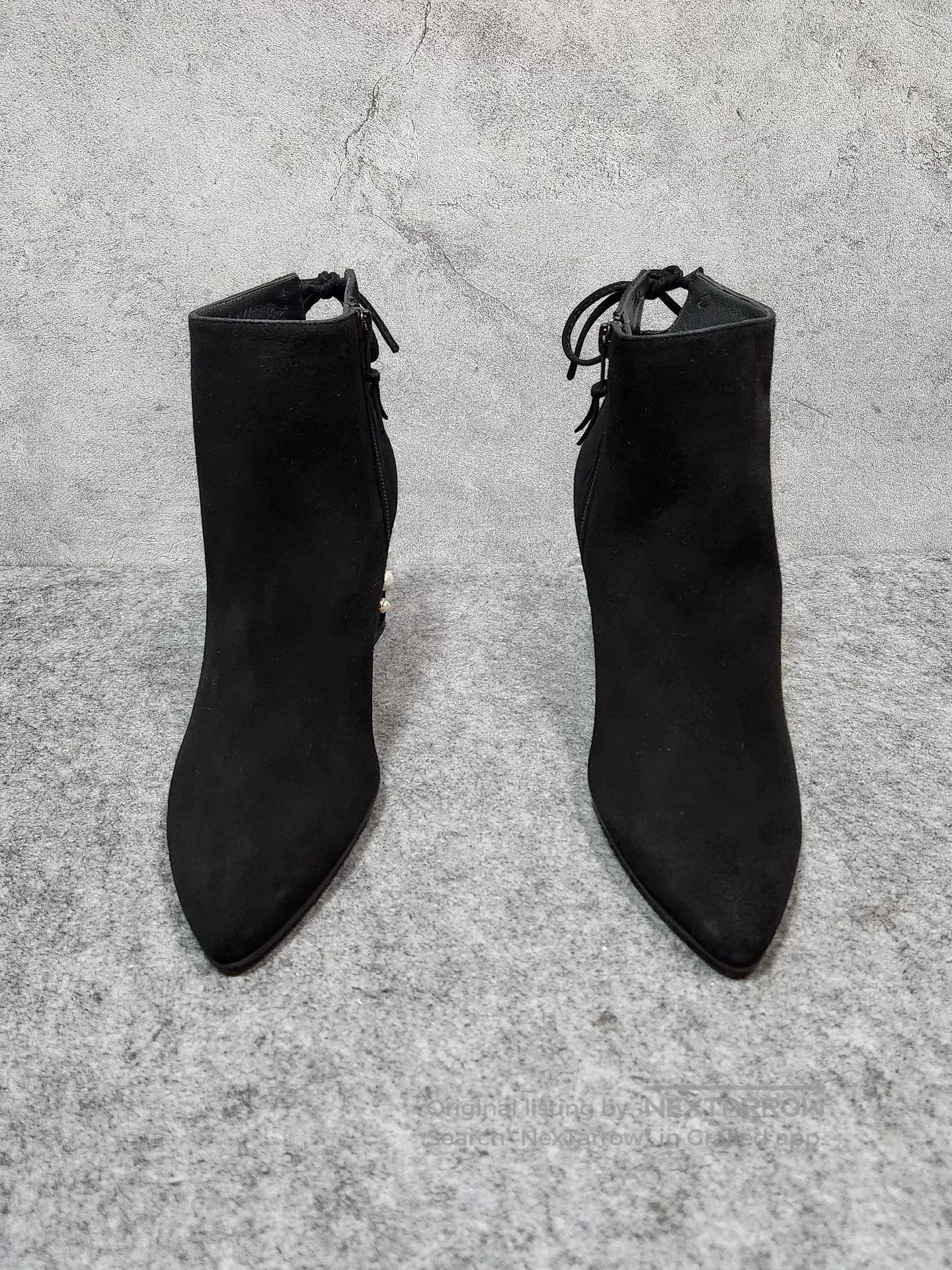 Stuart Weitzman Stuart Weitzman Black Suede Short Boots. Size US 8.5 / IT 38.5 - 2 Thumbnail