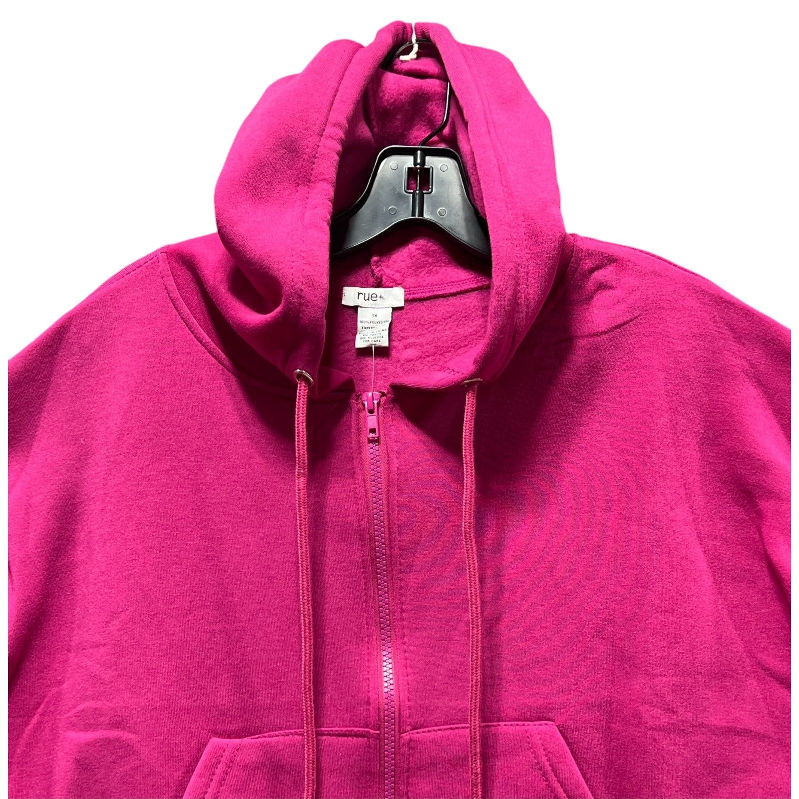 Other Rue + - Women's Long Sleeve Hooded Sweatshirt - Dark Pink - Size M / US 6-8 / IT 42-44 - 10 Thumbnail