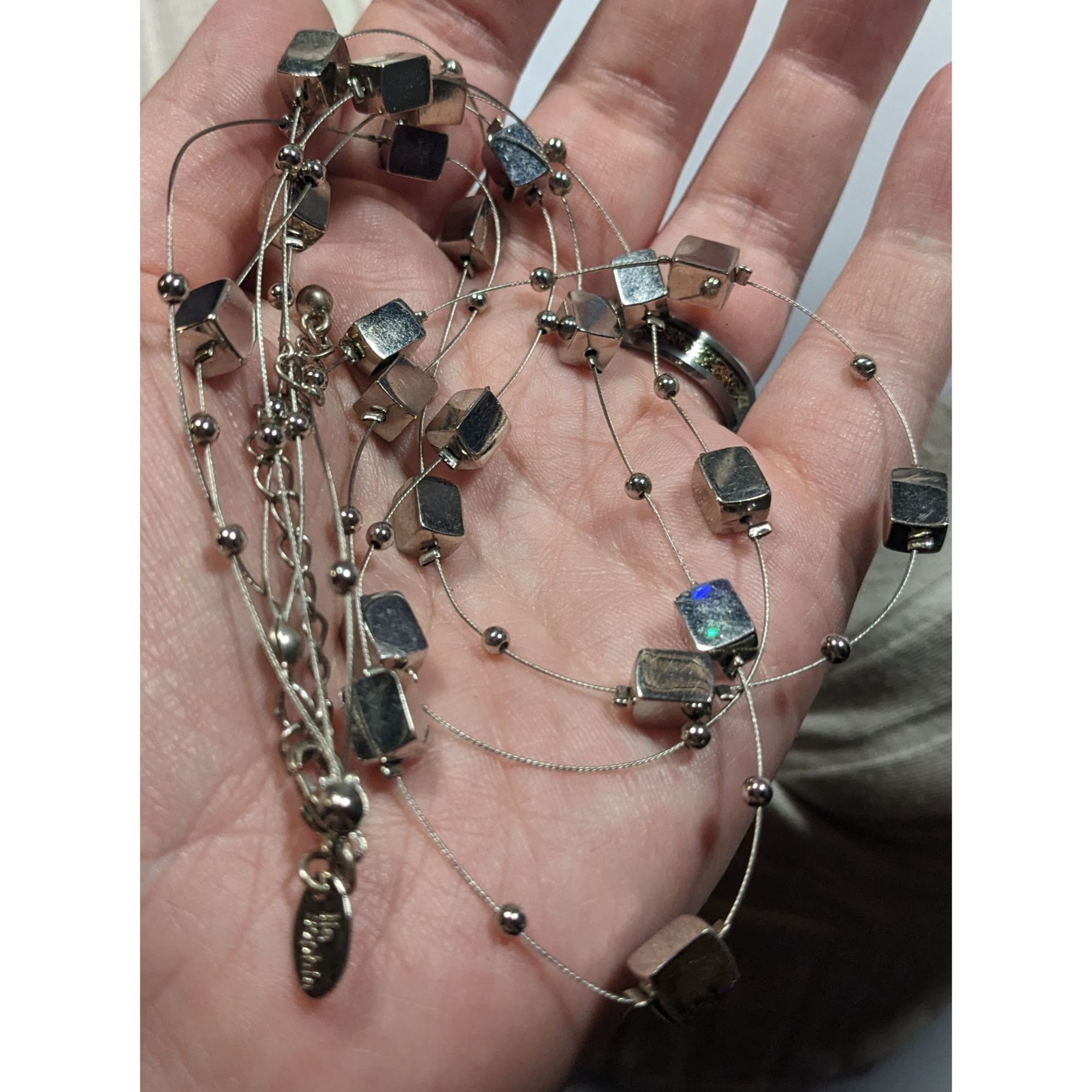 Other Lia Sophia "Mainstream" Floating Necklace With Silver Tone C Size ONE SIZE - 4 Thumbnail