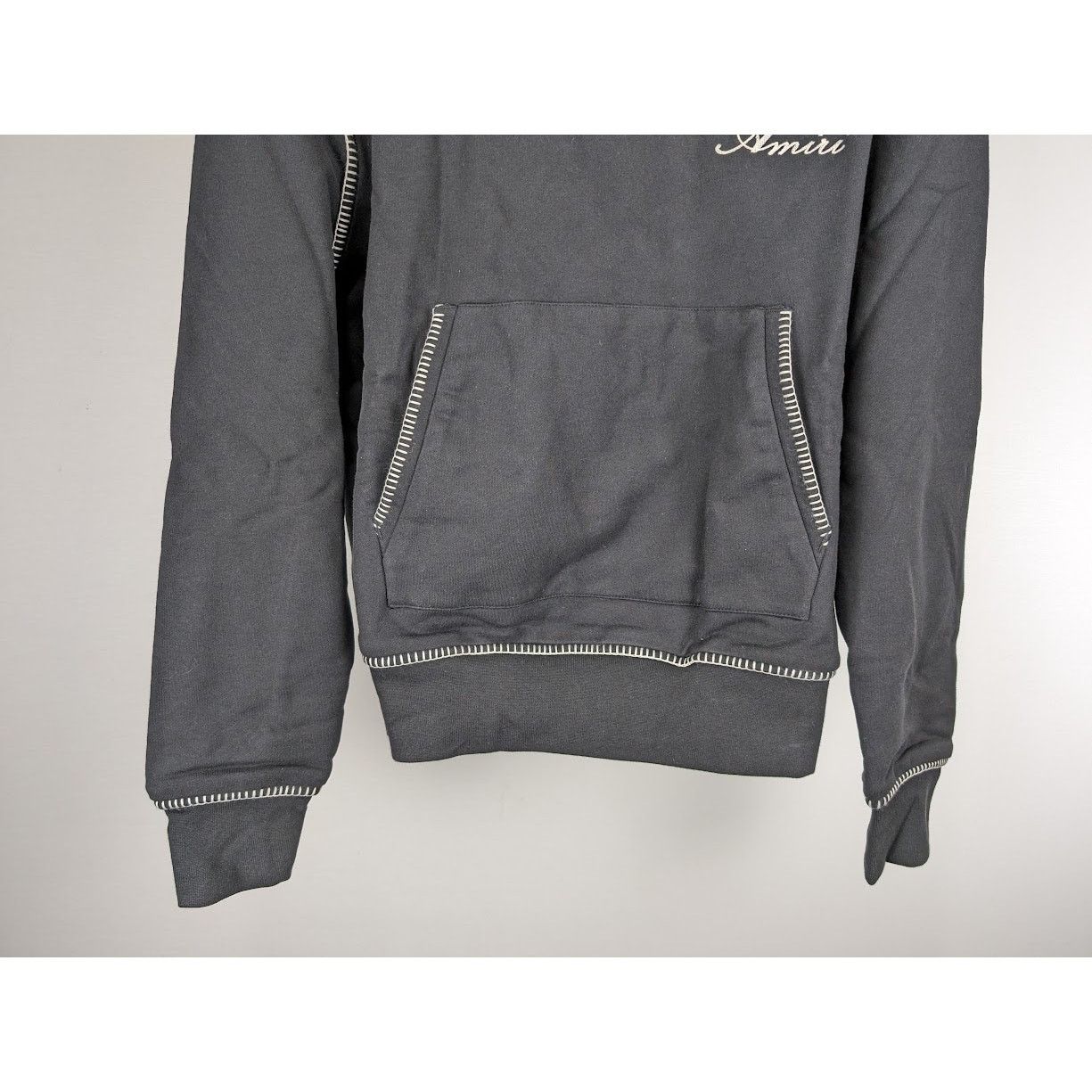 Amiri o1rshd1 Stitch Amiri Logo Hoodie in Black Size US M / EU 48-50 / 2 - 8 Thumbnail