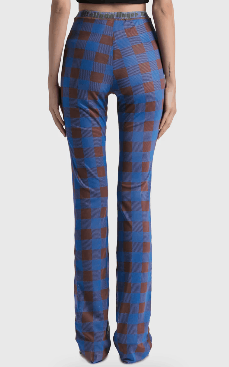 Ottolinger Ottolinger Blue Electric Mesh Pants XS Size 26" / US 2 / IT 38 - 2 Thumbnail