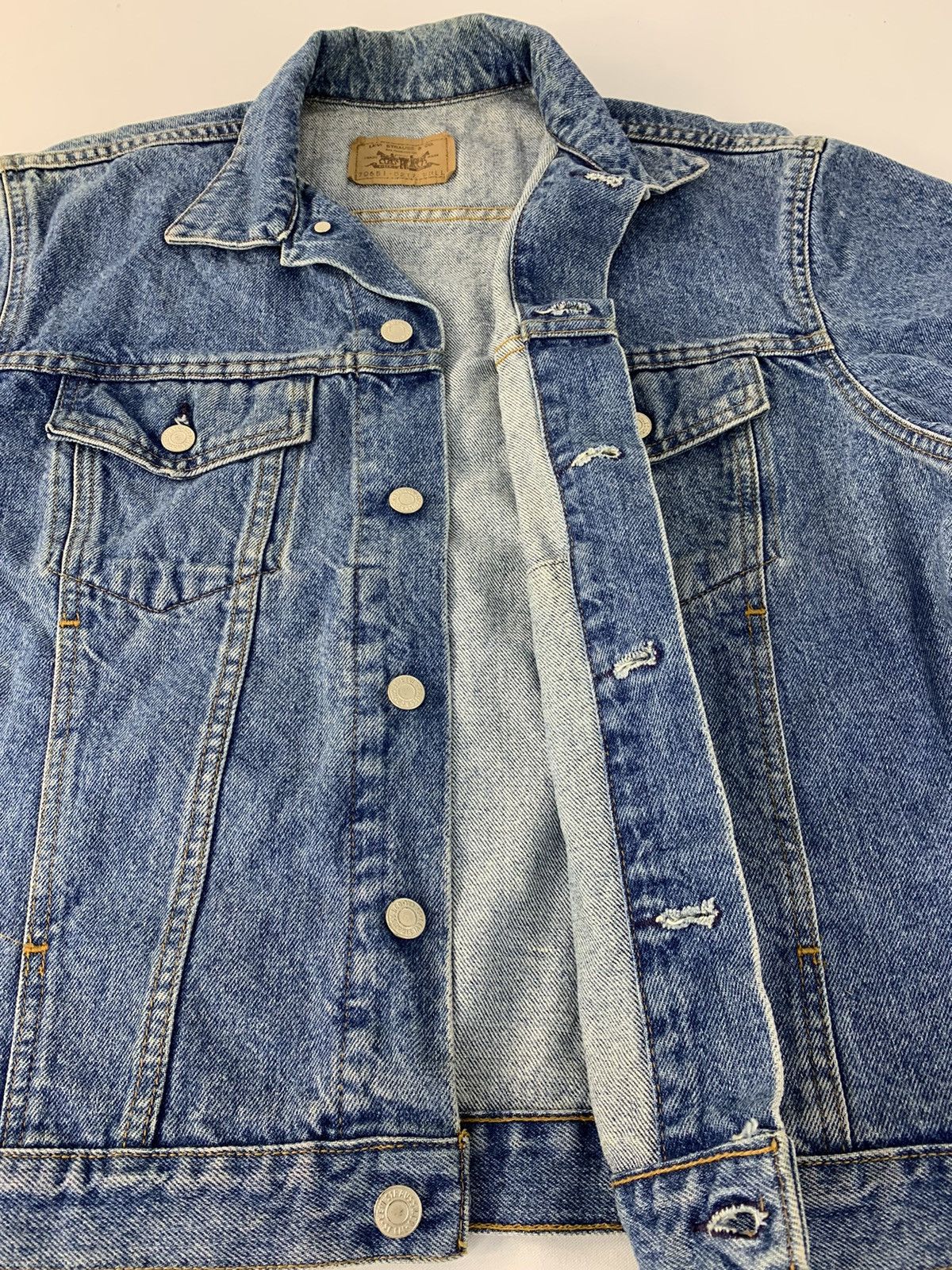 Levi's Vintage Clothing 90s Levis Western Trucker Light Indigo Denim Jacket Size US M / EU 48-50 / 2 - 5 Thumbnail