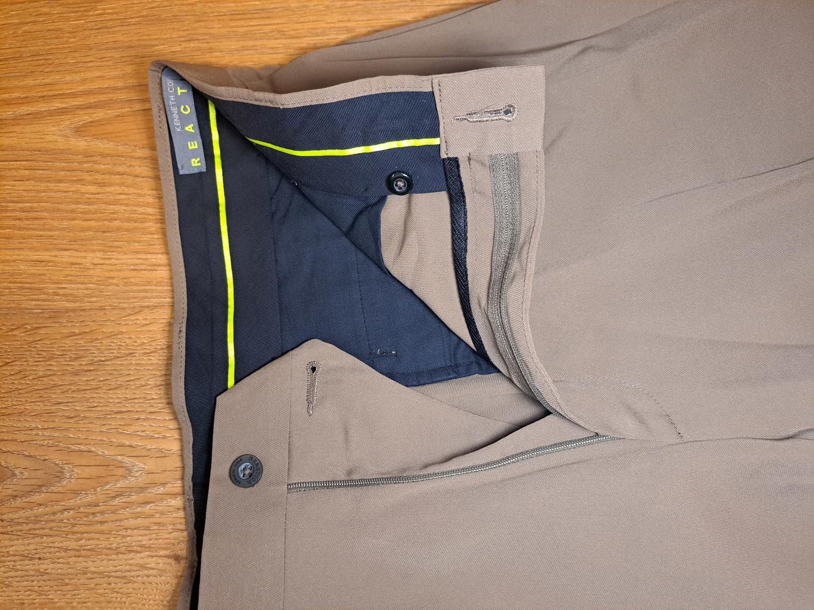 Other Kenneth Cole Dress Pants Mens 33x32 Tan Olive Size 42R - 4 Thumbnail