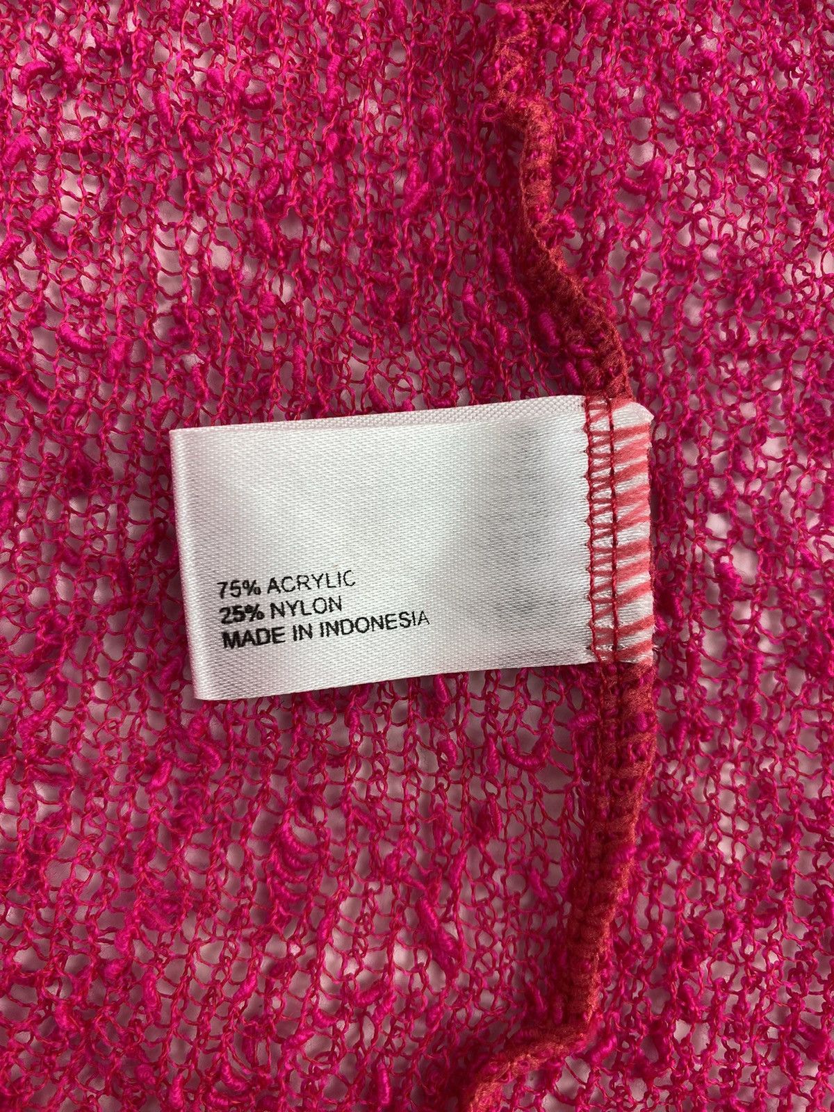 Vintage Y2K Vintage Pink Mesh Knit Wrap Bolero Shrug Top Cardigan Size ONE SIZE - 9 Thumbnail