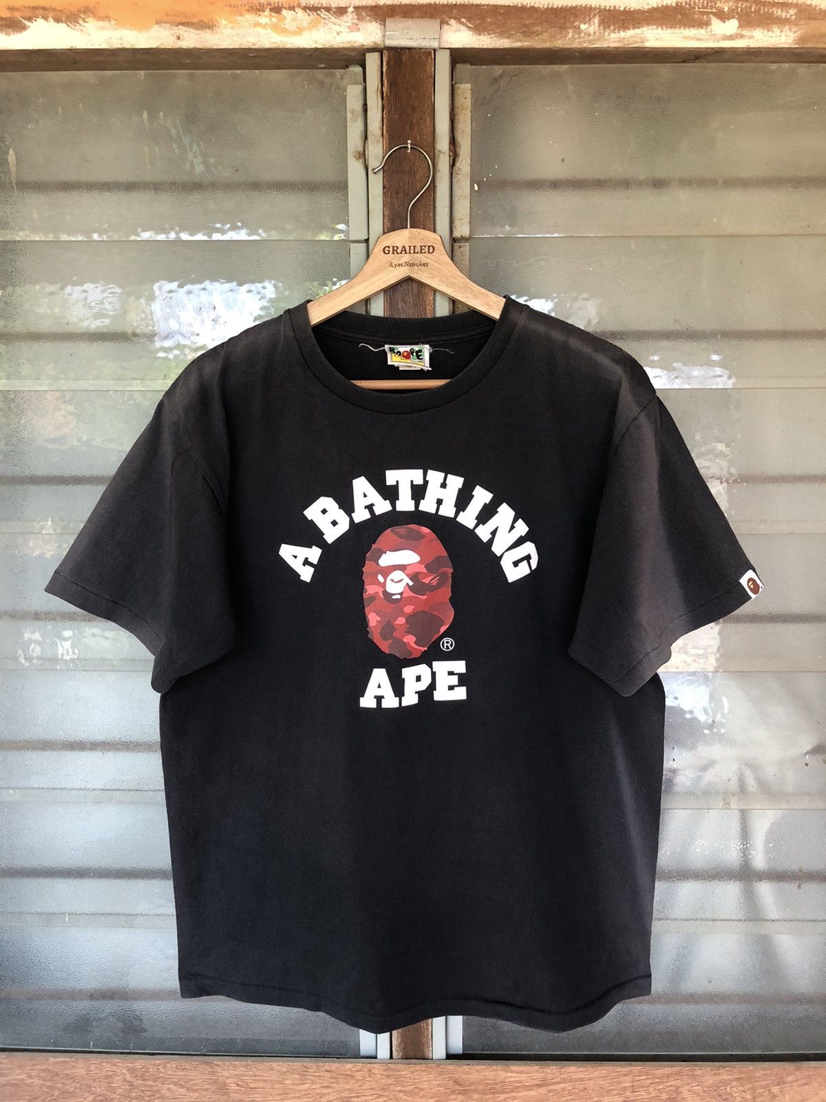 Bape Vintage A Bathing Ape Logo Sun Faded Shirt Tee Size US L / EU 52-54 / 3 - 1 Thumbnail