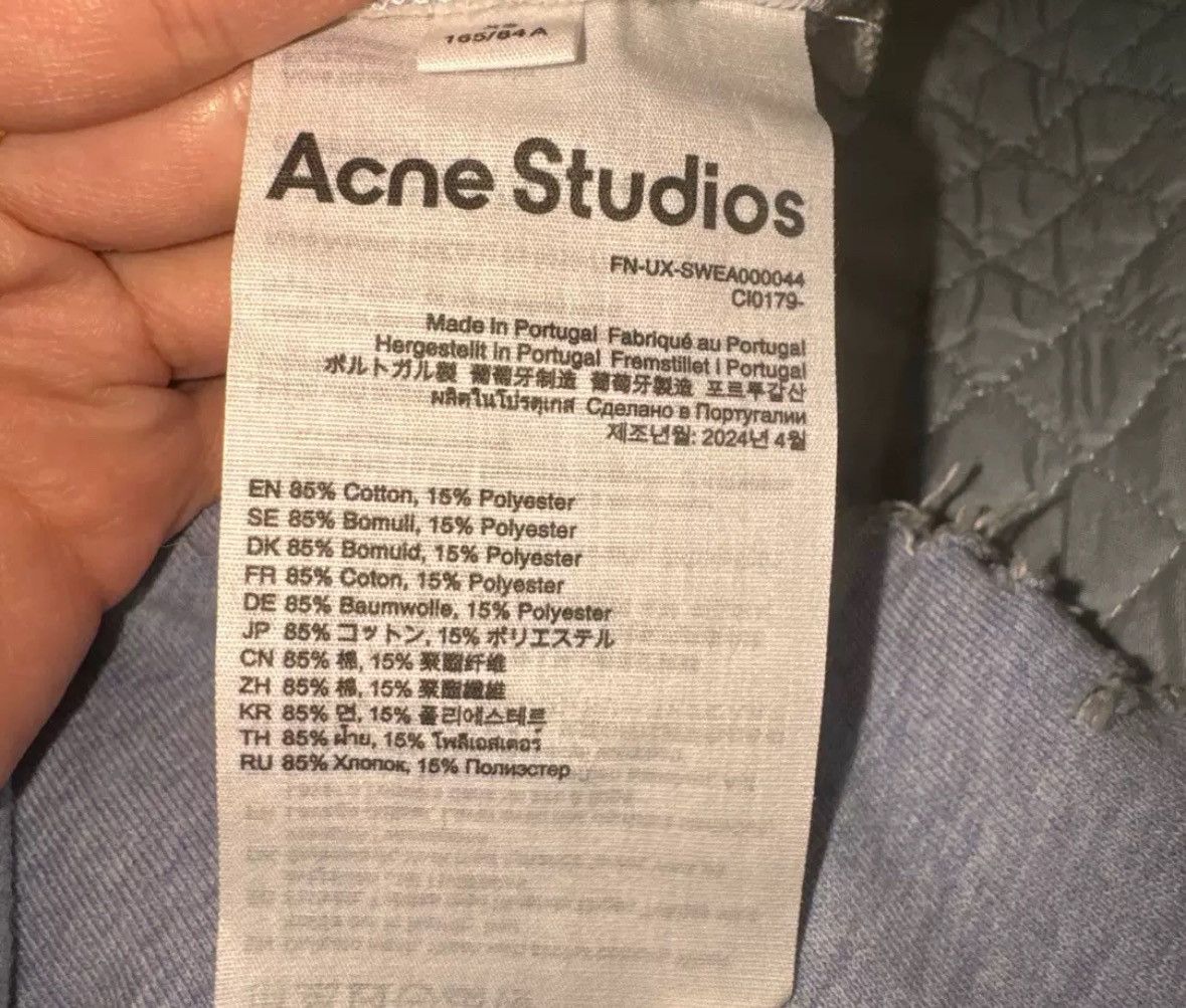 Acne Studios Acne studios Blue-gray ripped hoodie Size US XS / EU 42 / 0 - 6 Thumbnail