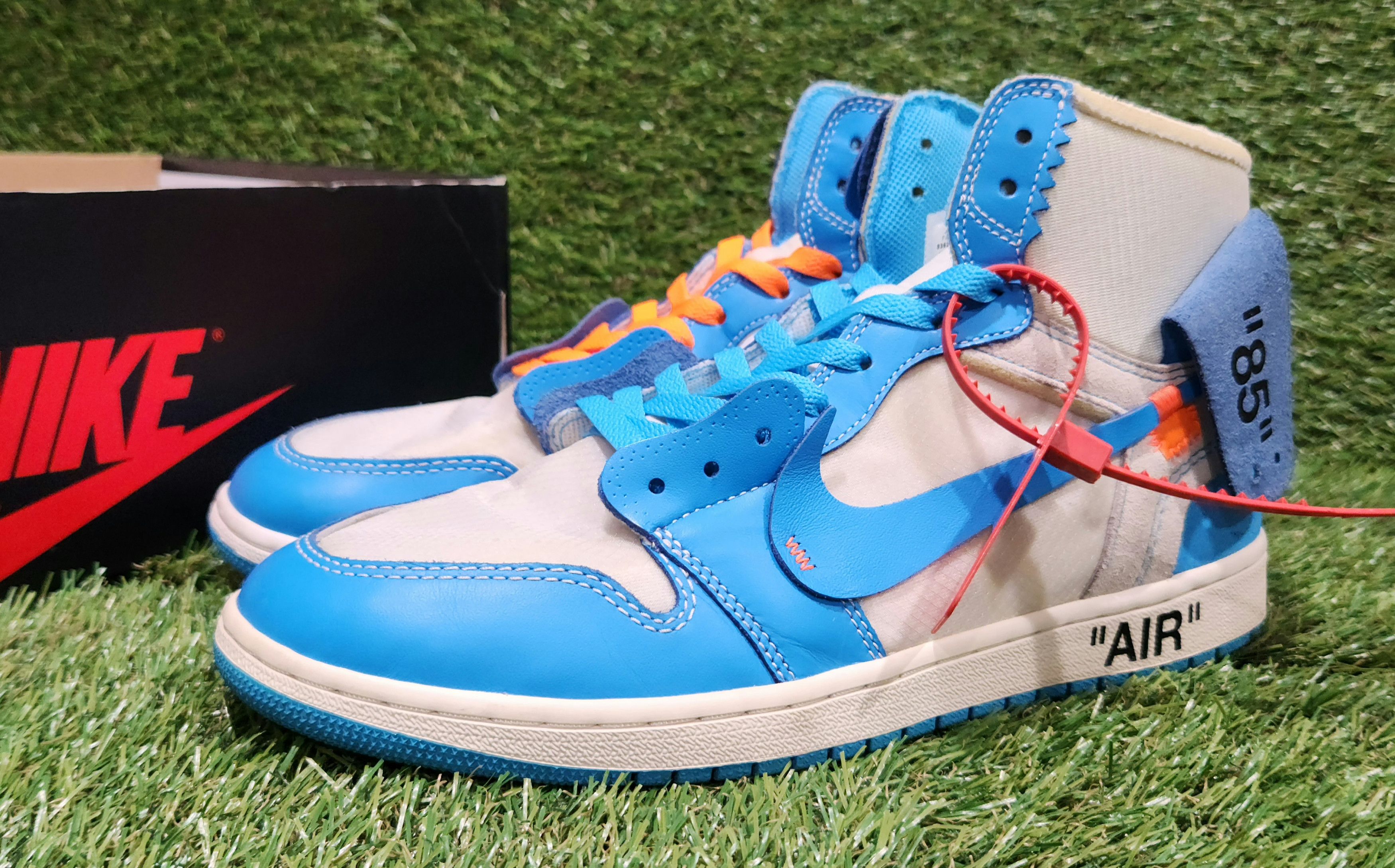 Nike Nike Air Jordan 1 Off White NRG UNC Promo Sample | Grailed