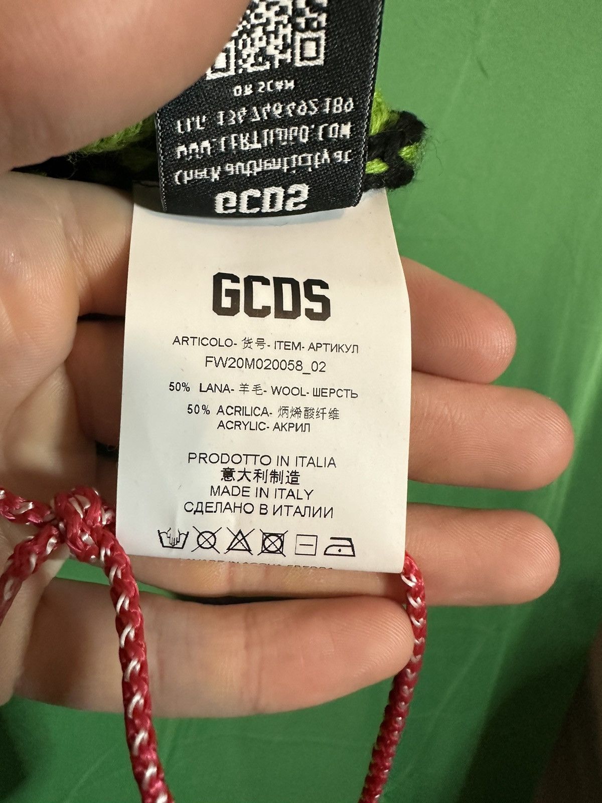 GCDS FUCK jacquard cherry thick knit black logo sweater NWT Size US M / EU 48-50 / 2 - 14 Thumbnail