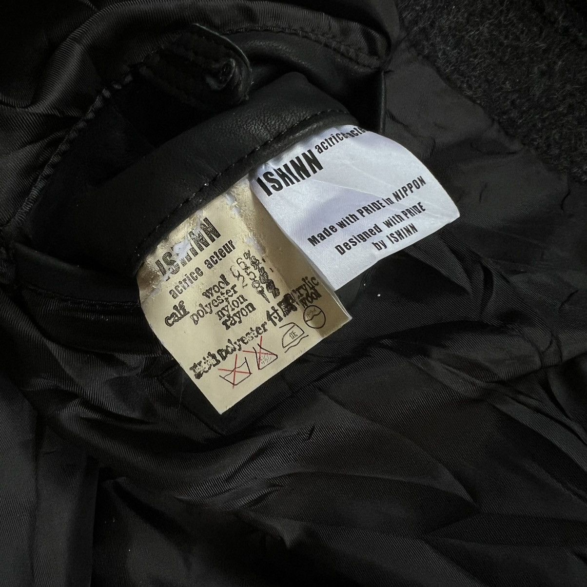 Isamu Katayama Backlash Vintage Ishinn Acteur Wool Leather Zip Up Jacket Size US S / EU 44-46 / 1 - 10 Thumbnail