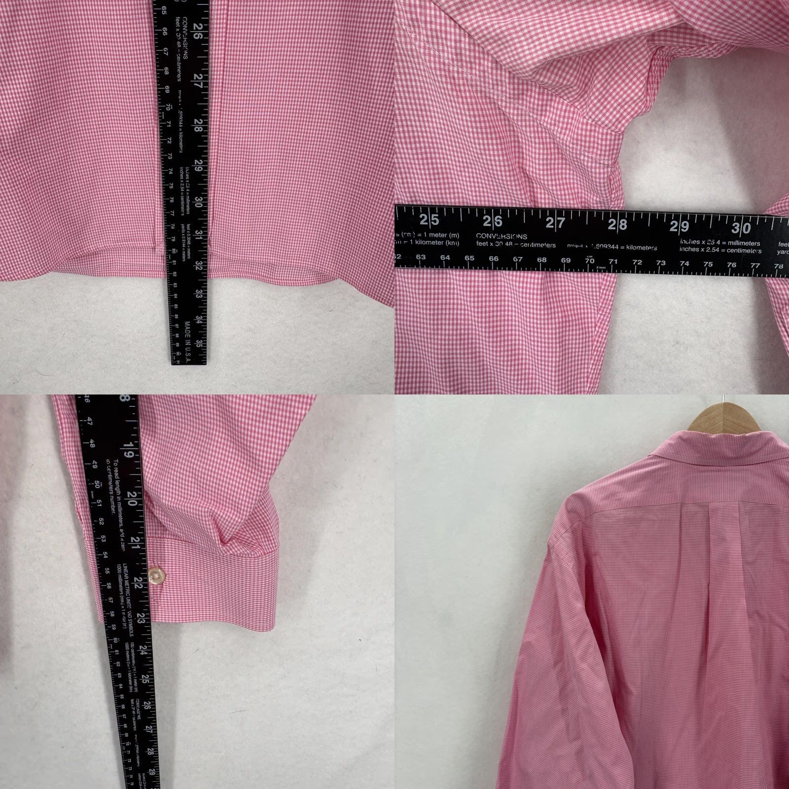 Ralph Lauren Ralph Lauren Yarmouth Shirt Mens XL Pink Check Classic Button Front Long Sleeve Size US XL / EU 56 / 4 - 8 Thumbnail