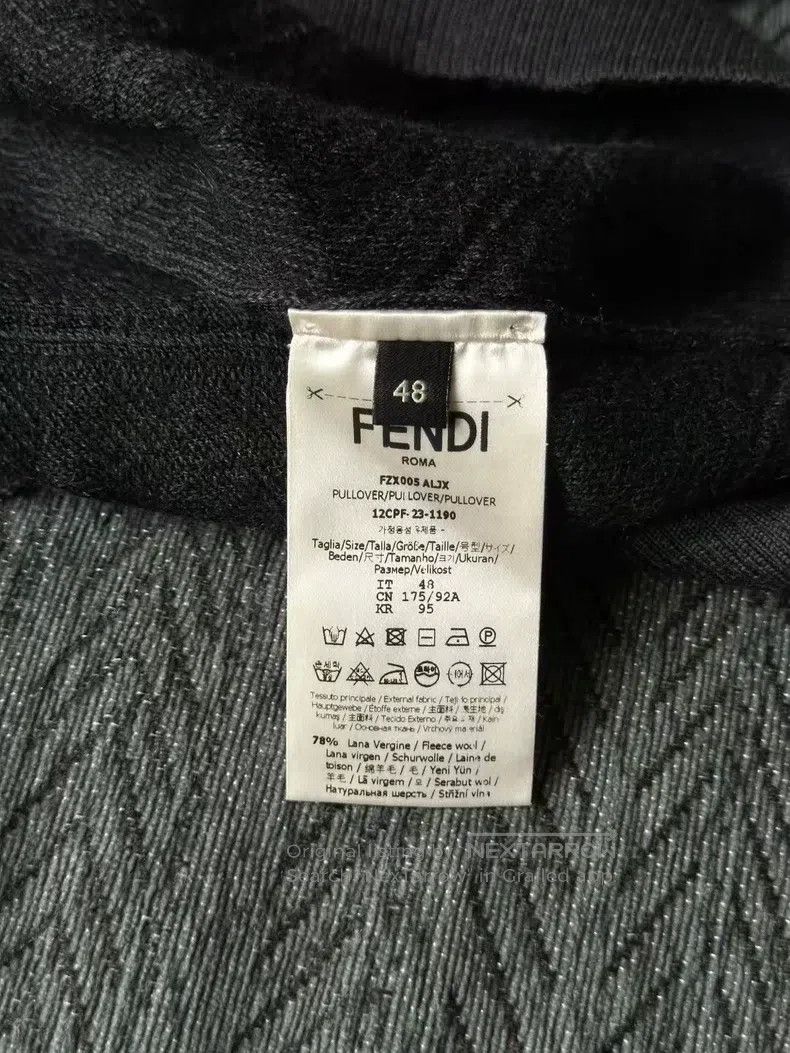 Fendi Fendi Black full-printed wool sweater Size US M / EU 48-50 / 2 - 4 Thumbnail