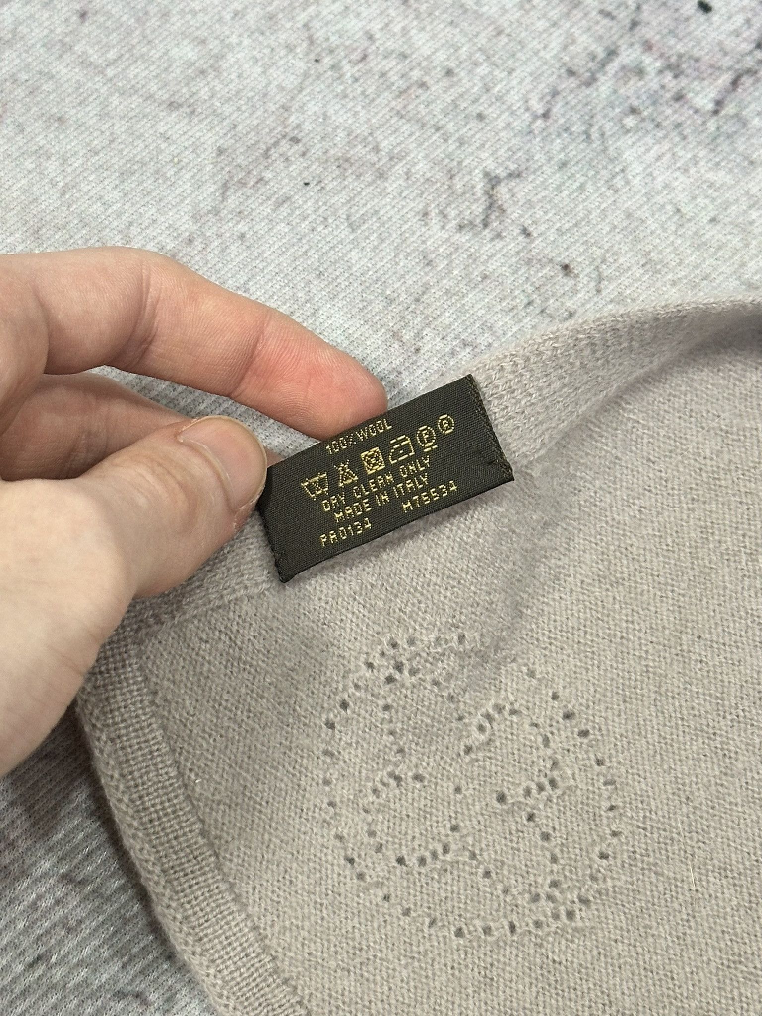Louis Vuitton Long Scarf LV Logomania Monogram Wool