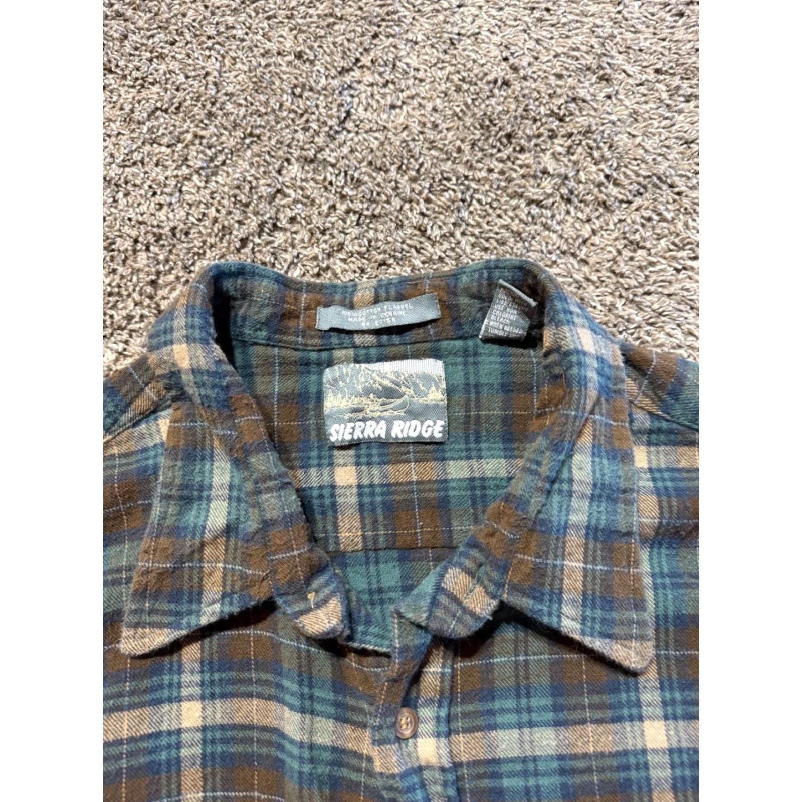 Vintage Vintage Canyon Sierra Ridge Mens Flannel Shirt Button-Up 3XL Tall Long Sleeve Plaid Green Size US XXL / EU 58 / 5 - 2 Thumbnail