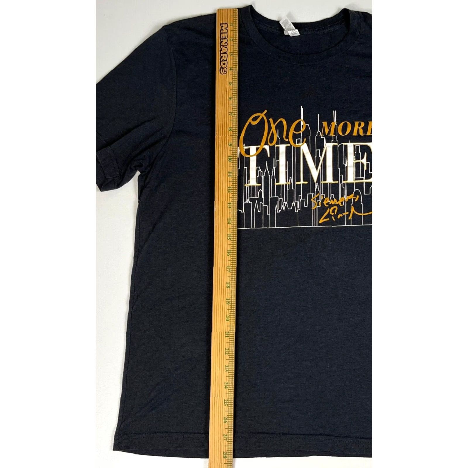 Vintage 2016 One More Time Hamilton Musical T-Shirt Double-Sided Sz L Unisex Adults Dark Gray Canvas Shirt L Men's Girls? Size US L / EU 52-54 / 3 - 7 Thumbnail