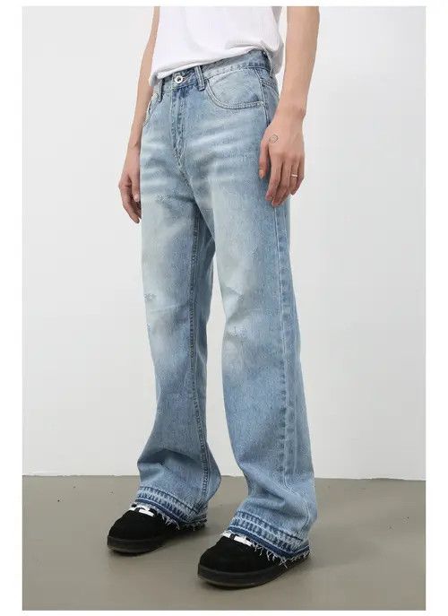 VIBE American high street men's loose straight-leg flared jeans Size US 32 / EU 48 - 5 Thumbnail