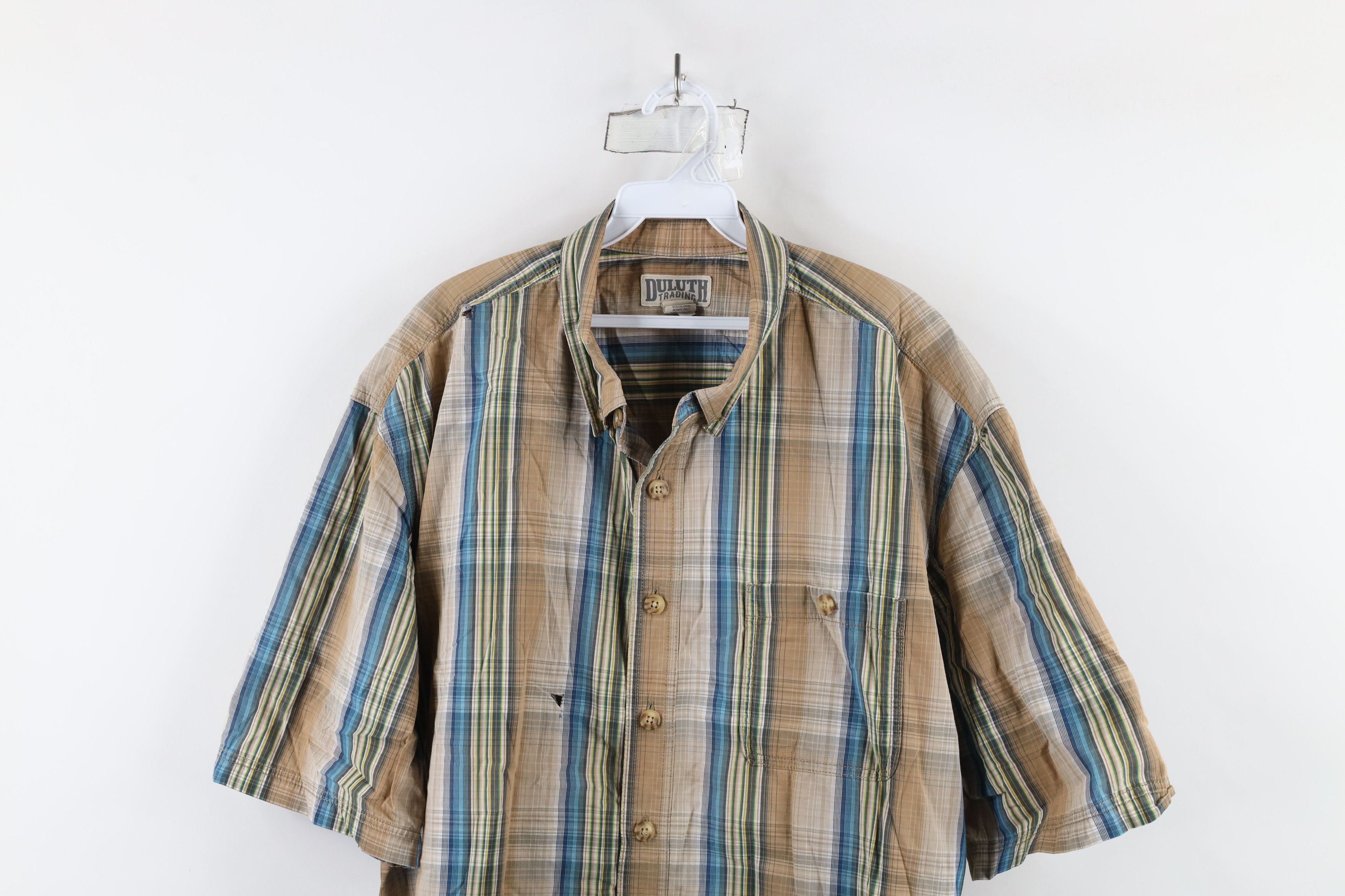 Duluth Trading Company × Vintage Duluth Trading Co Short Sleeve Button Down Shirt Plaid AS IS Size US XXL / EU 58 / 5 - 2 Thumbnail