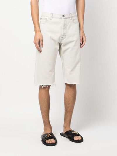 o1s1wg110724 Relaxed Fit Denim Shorts in White
