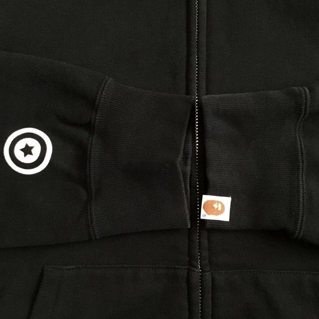 Bape BAPE WGM Shark Full Zip Hoodie Black a bathing ape Size US L / EU 52-54 / 3 - 7 Thumbnail