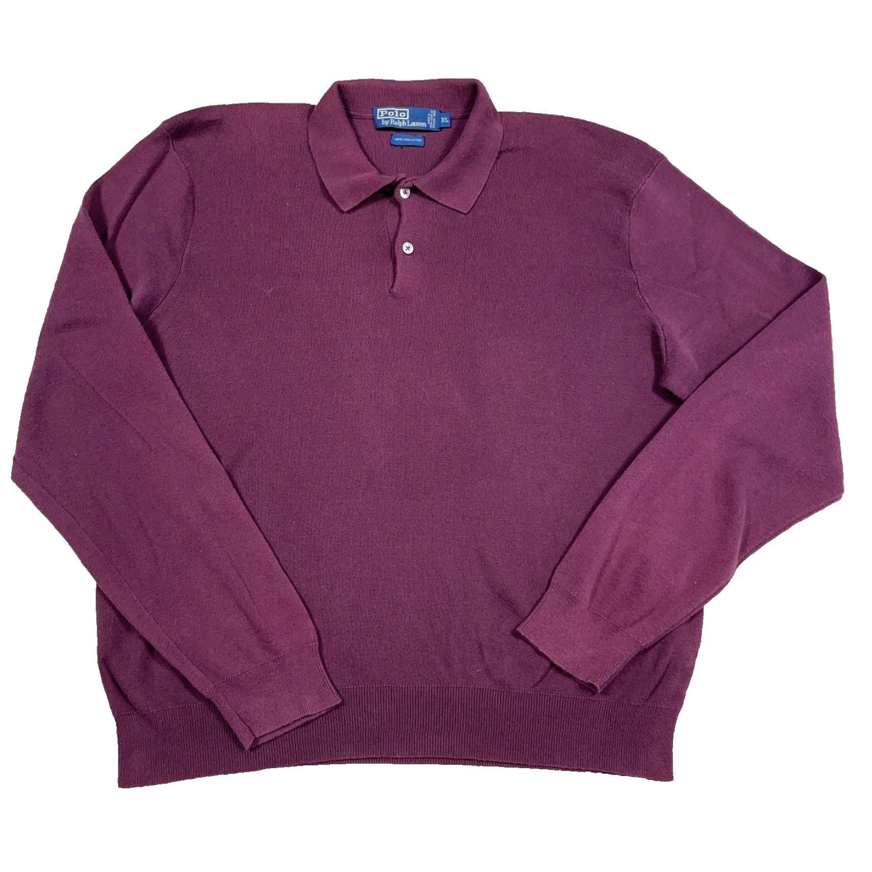 Polo Ralph Lauren Vintage Polo Ralph Lauren Sweater Men XL Marron Collared Pima Cotton Fine Knit Size US XL / EU 56 / 4 - 2 Thumbnail