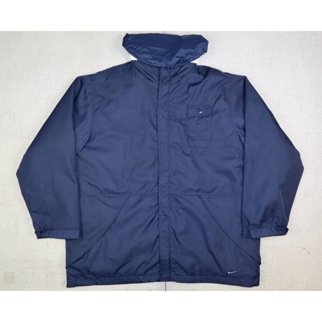 Nike Vintage Nike 2XL Blue Hooded Windbreaker Jacket Full Zip Size US XXL / EU 58 / 5 - 15 Thumbnail