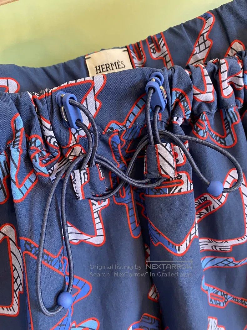Hermes Hermes Blue printed shorts Size 42" / US 20 - 5 Thumbnail