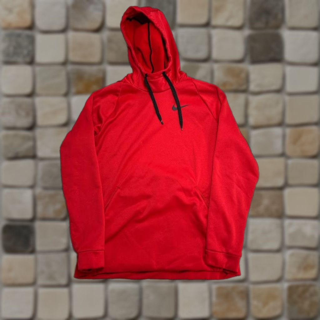 Nike Nike Hoodie Mens Large Red Fleece Dri Fit Raglan Sleeve Athleisure Warm Winter Size US L / EU 52-54 / 3 - 1 Thumbnail