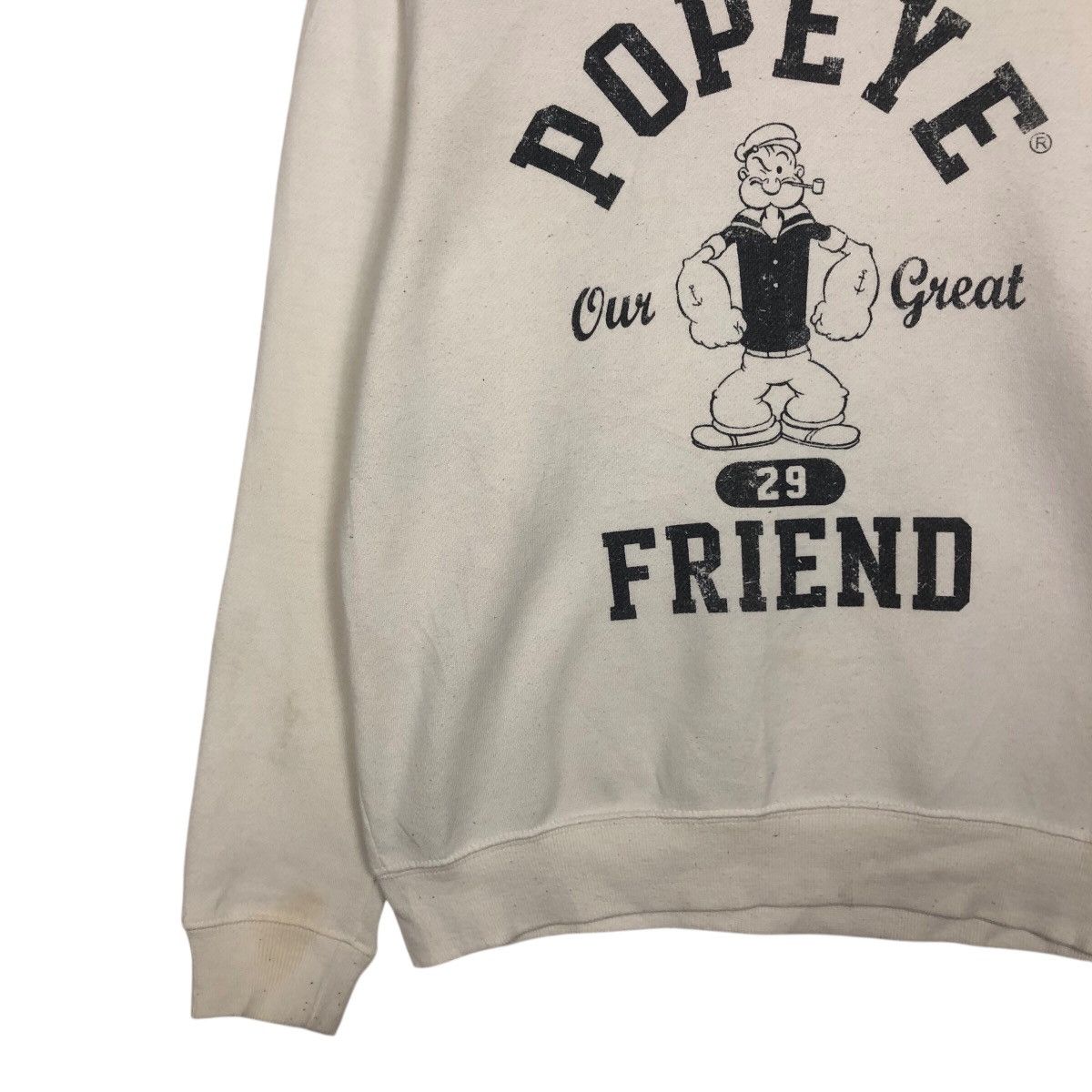 📌Vintage Sweatshirt Popeye Big Logo Cartoon Deisgn
