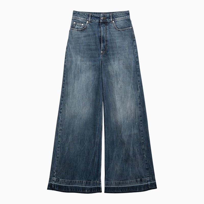 image of Stella Mccartney Wide-Leg Denim Jeans in Blue, Women's (Size 26)