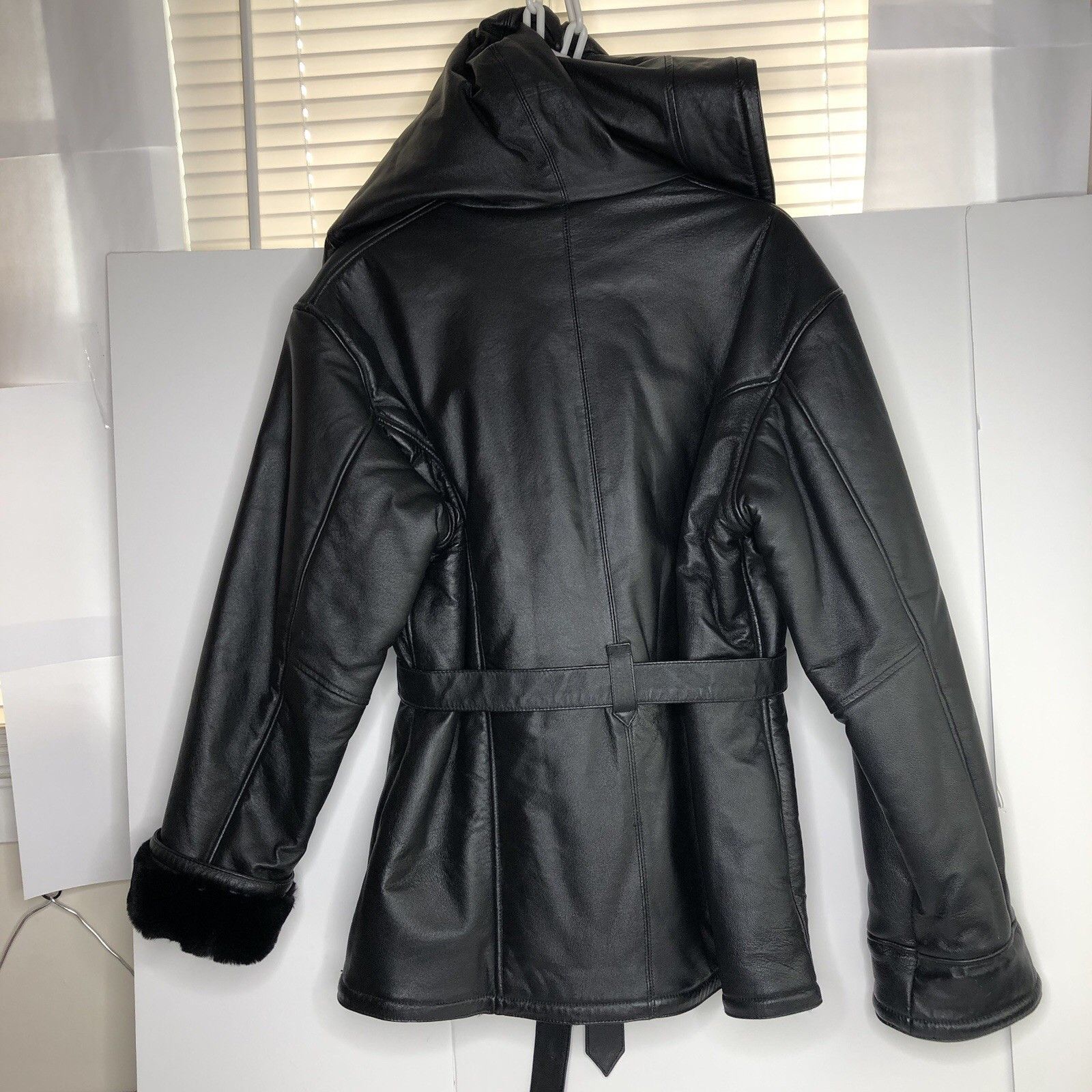 Wilsons Leather Wilsons 80s Women Black Leather Coat Jacket XL Full Fur Size XL / US 12-14 / IT 48-50 - 10 Thumbnail