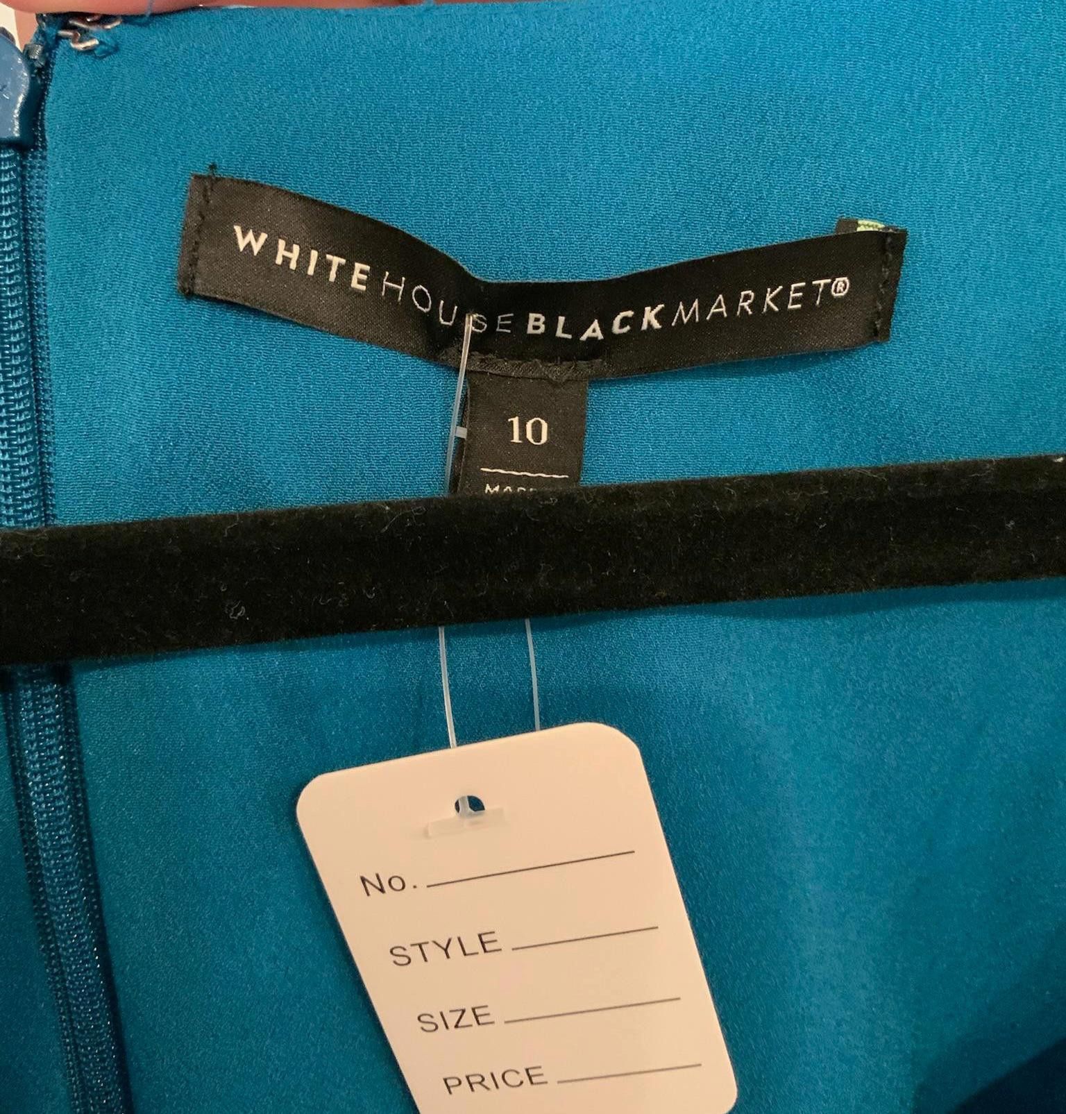 Designer Elegant White House Black Market Teal Dress - Size 10 Size L / US 10 / IT 46 - 3 Thumbnail