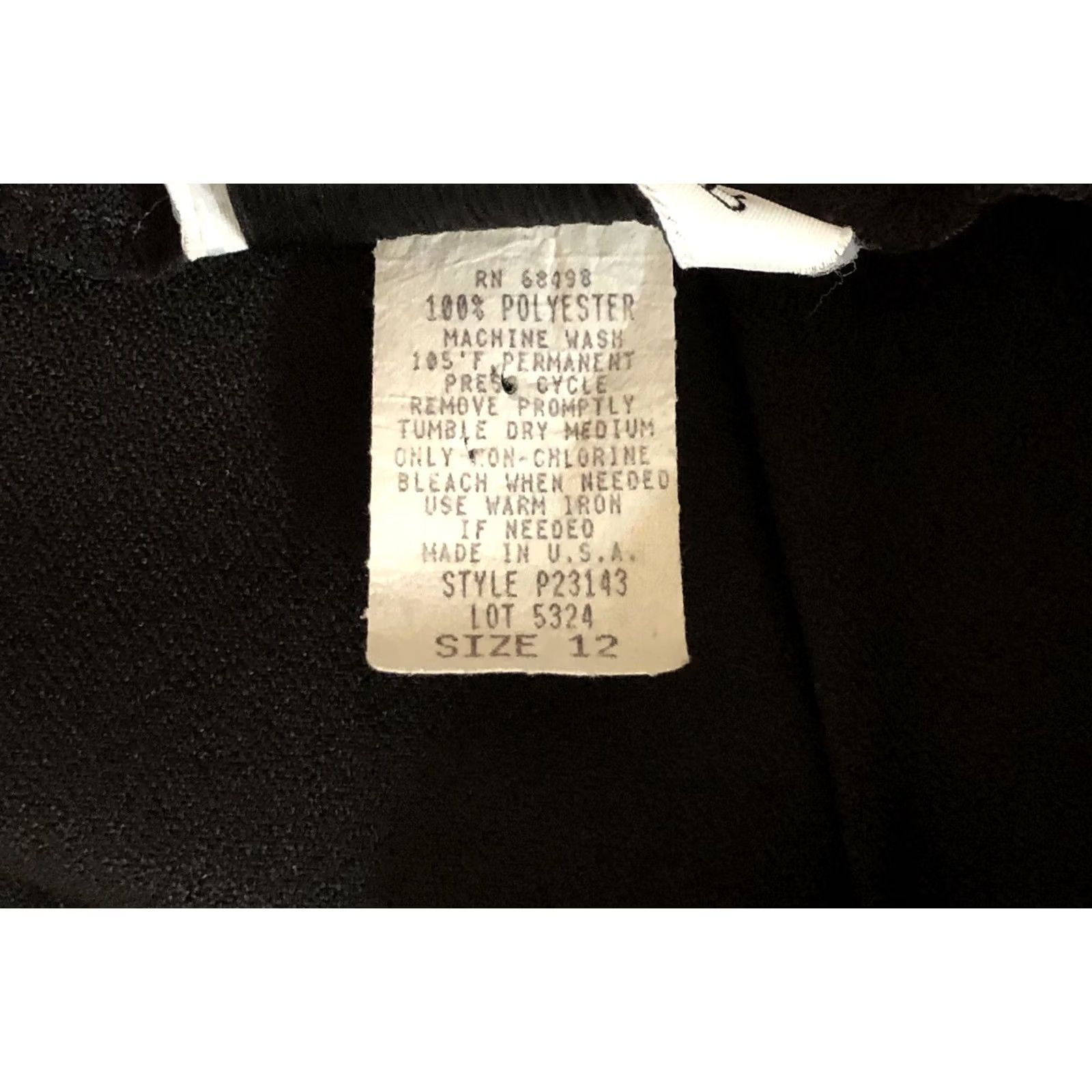 Vintage Danielle B Skirt 12 Black Straight Knee career preppy office 30"W Size 34" / US 12 / IT 48 - 6 Thumbnail