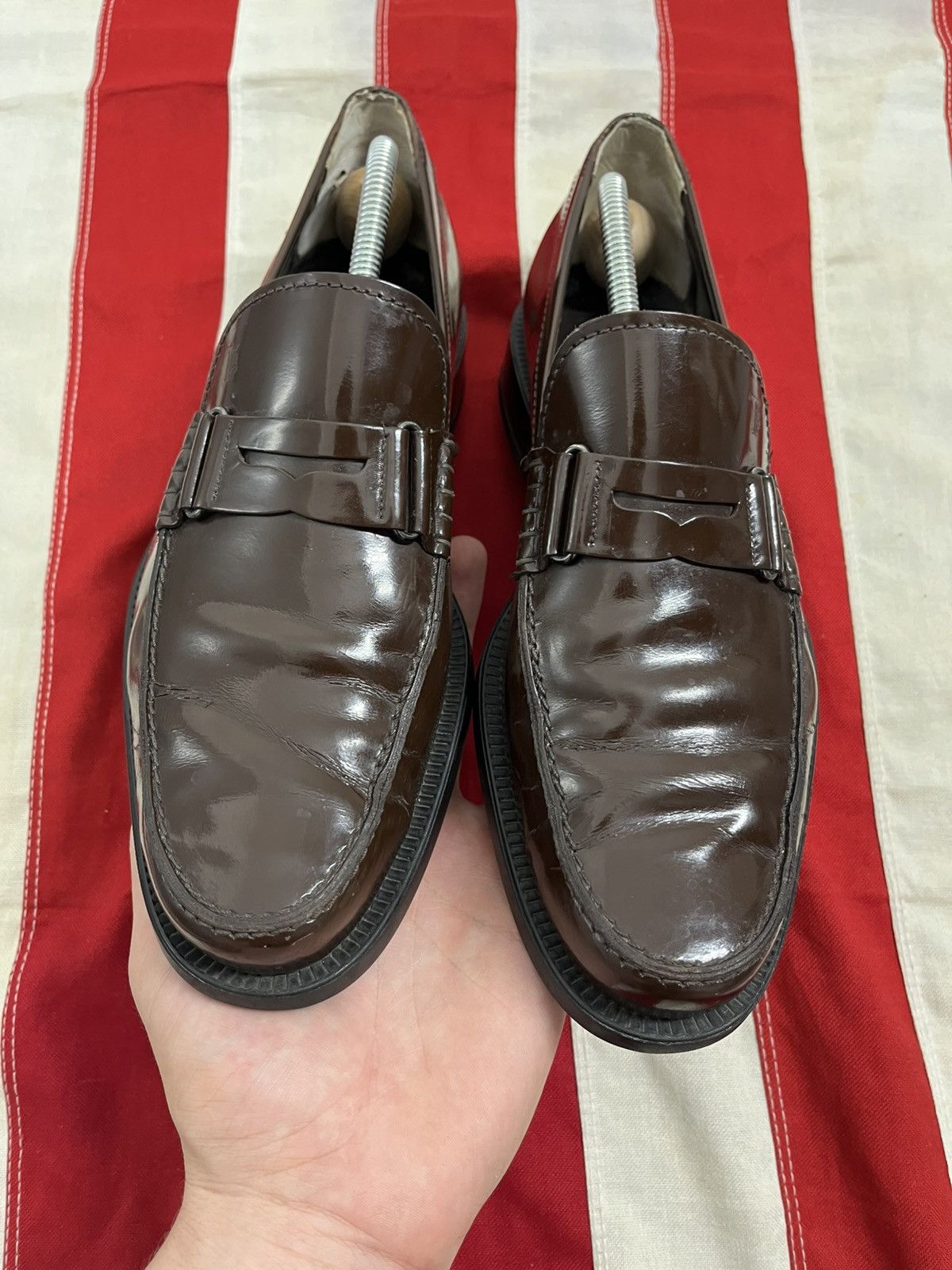 Tod's TOD'S Brown Patent Leather Loafers EU 39 Size US 8 / EU 41 - 6 Thumbnail