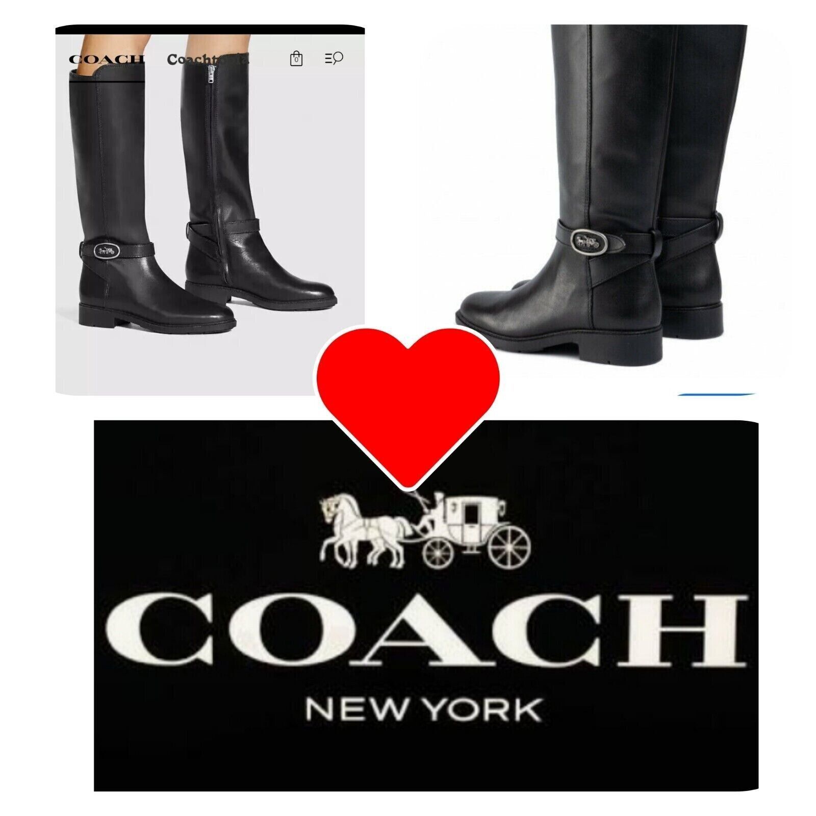 Coach COACH Walnut Horse Carriage Equestrian Riding Knee Boots Size US 7.5 / IT 37.5 - 1 Thumbnail
