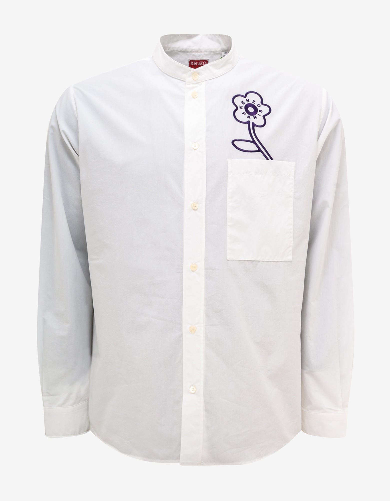 image of Kenzo White 'rue Vivienne' Shirt Size 42, Men's