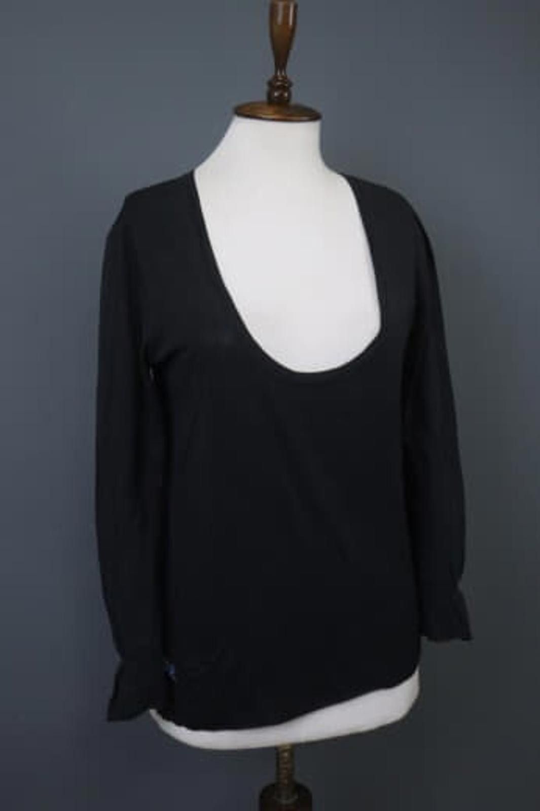 Zadig & Voltaire Zadig & Voltaire Black Stretch Relaxed Top Blouse Size M Size M / US 6-8 / IT 42-44 - 7 Thumbnail