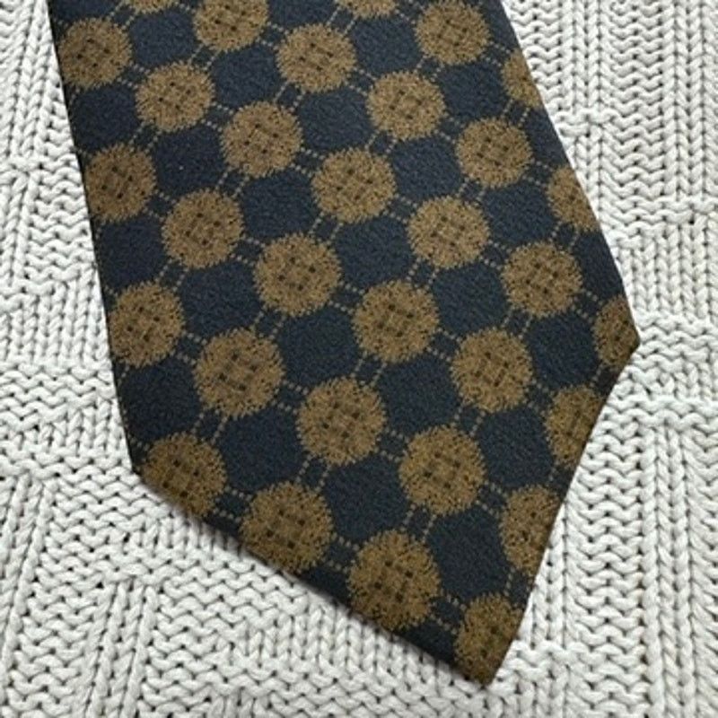 Barneys New York Barney's New York gold abstract polka dot silk tie Size ONE SIZE - 2 Thumbnail