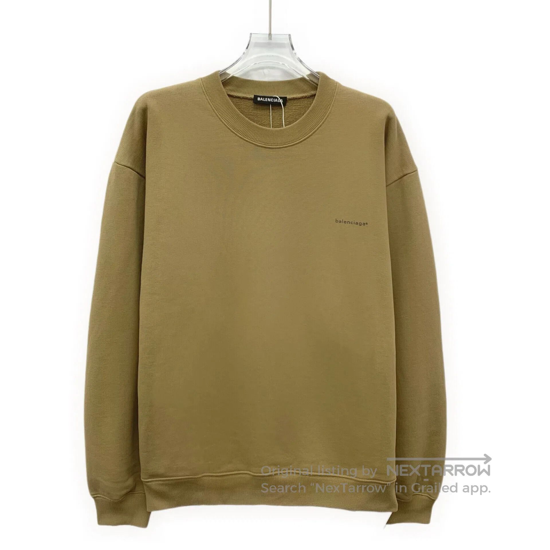 Balenciaga Balenciaga Brown cotton round neck long sleeve sweater wit Size US M / EU 48-50 / 2 - 1 Thumbnail