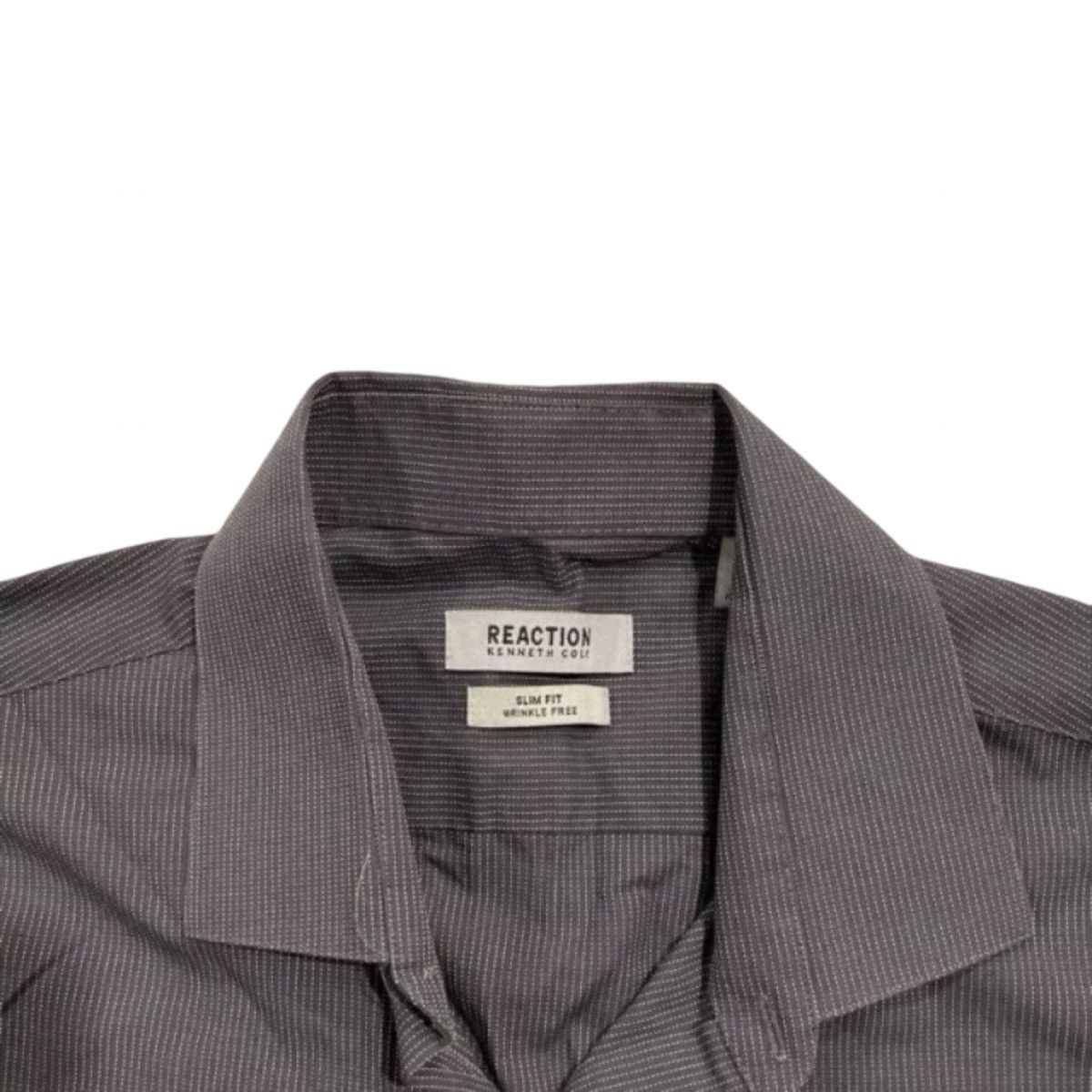 Kenneth Cole Kenneth Cole Reaction Gray Slim Fit Dress Shirt Size US L / EU 52-54 / 3 - 3 Thumbnail