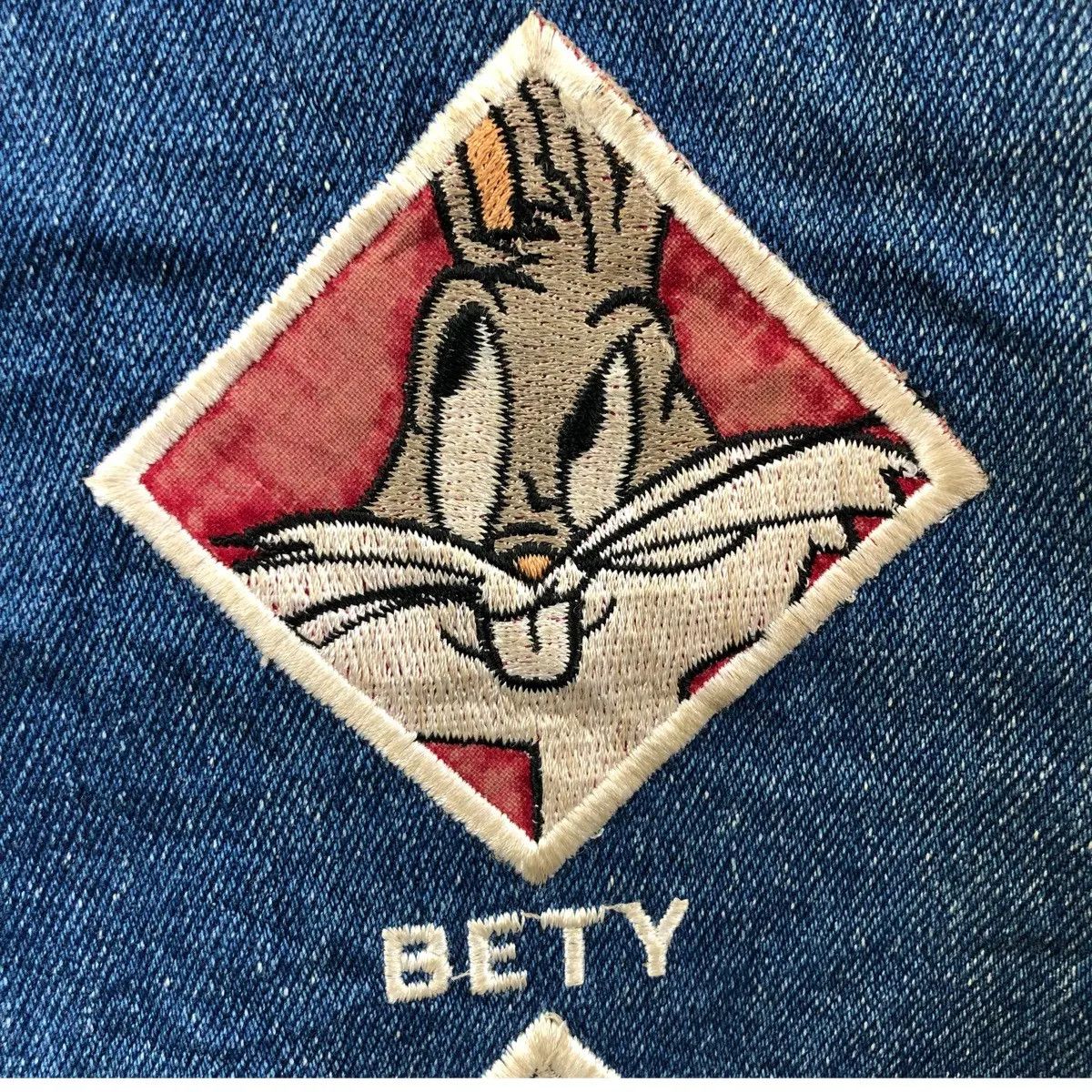 Cartoon Network × Vintage Vtg 90' BUGS BUNNY CARTOON Looney Tunes Jeans Denim Jacket Size M / US 6-8 / IT 42-44 - 6 Thumbnail