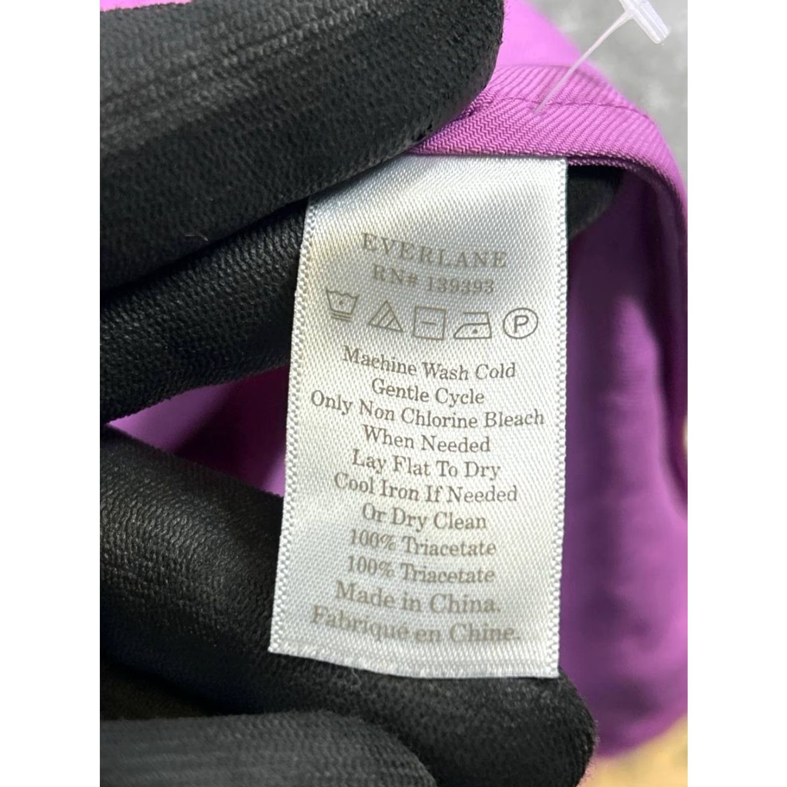 Everlane Everlane Dress Womens 0 Purple Midi A-Line Blouson Shift Sleeveless V-Neck Size XS / US 0-2 / IT 36-38 - 3 Thumbnail