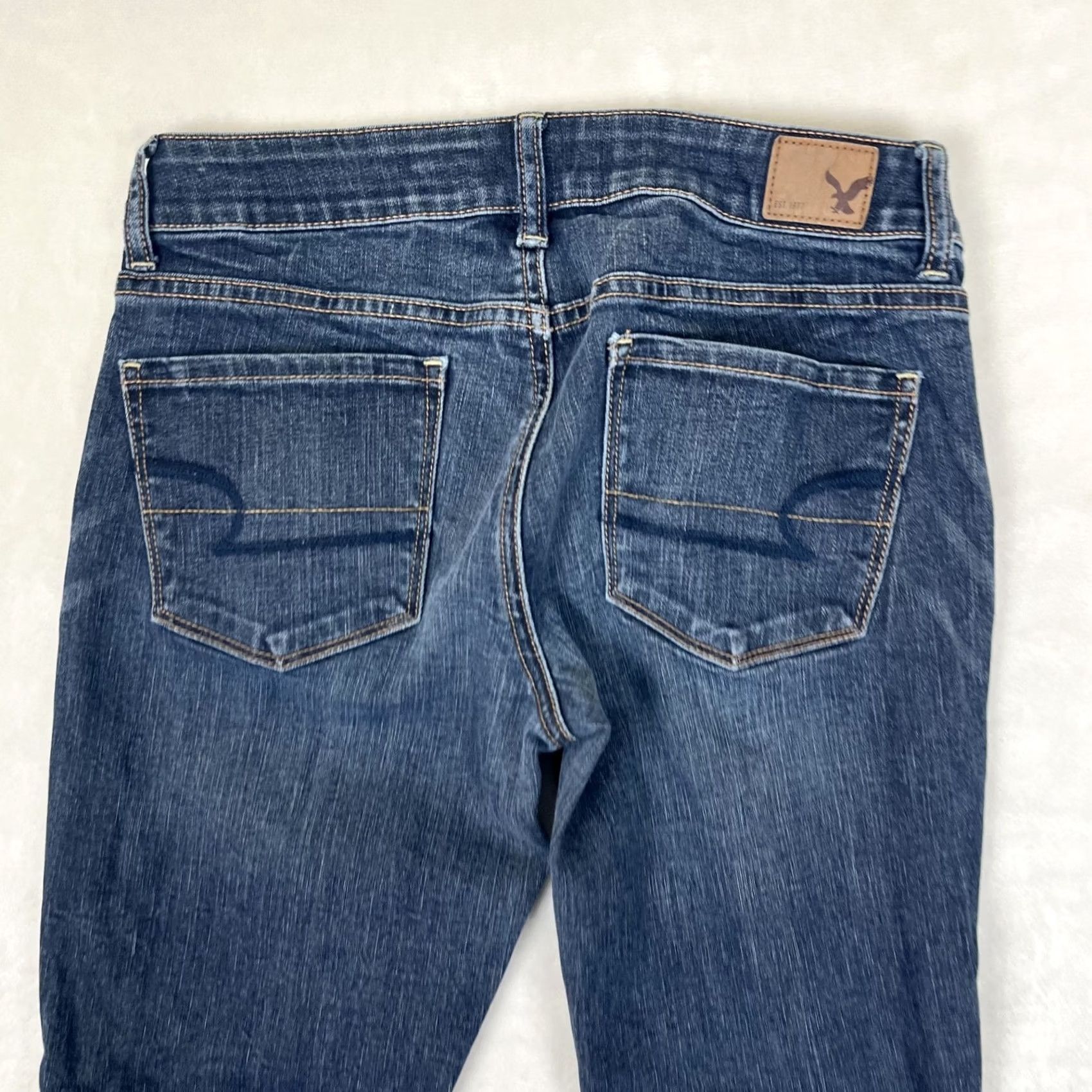 American Eagle Outfitters American Eagle Outfitters Jegging Jeans Women's 4 Regular Dark Blue Denim 5-Pocket Crop Stretch Size 27" / US 4 / IT 40 - 7 Thumbnail