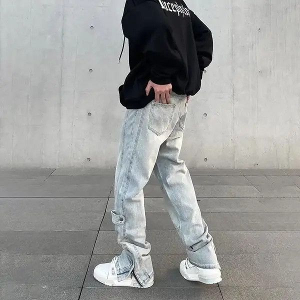 Japanese Brand × Vintage Casual Zip Flared Trousers Slim Size US 30 / EU 46 - 2 Thumbnail