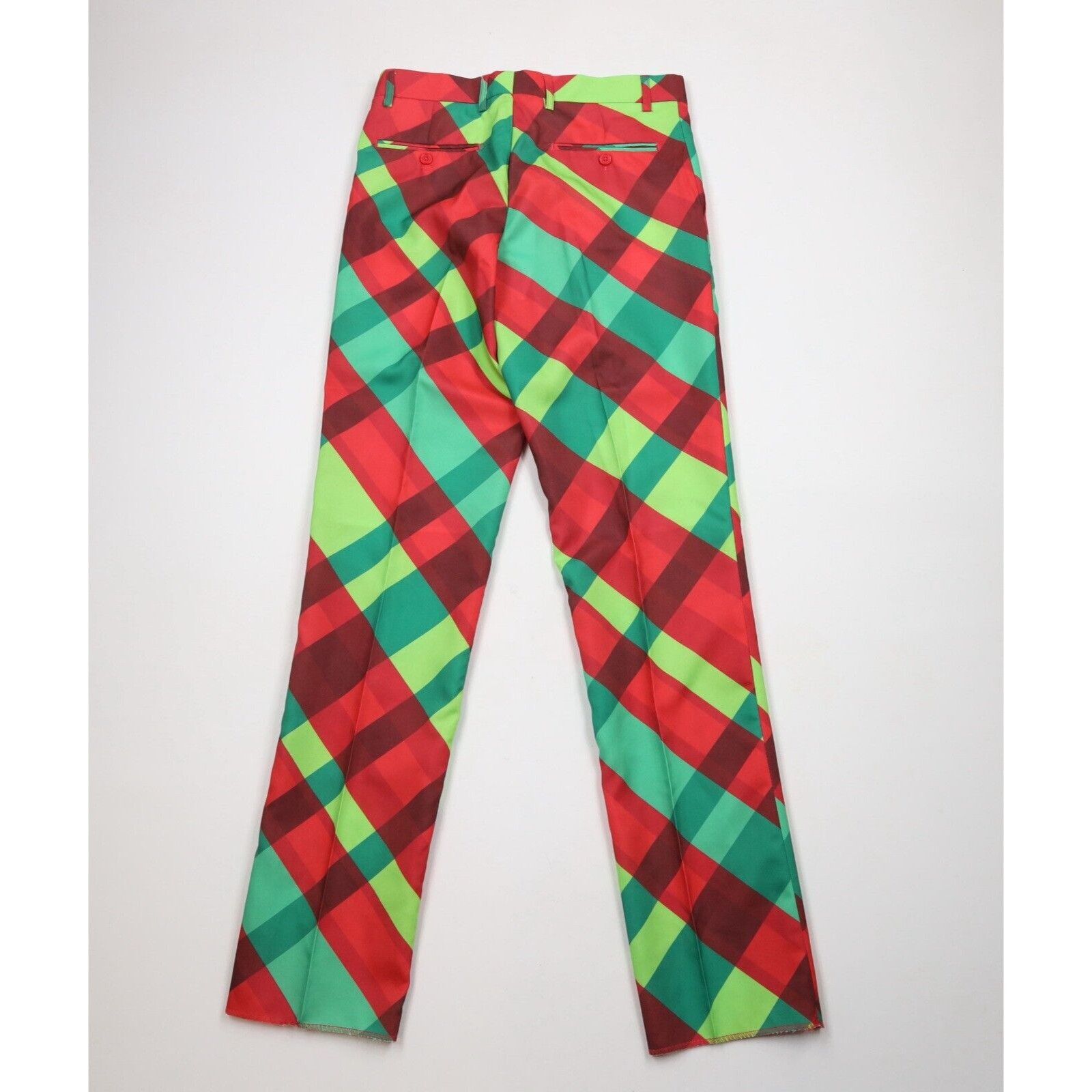 Vintage New Brave Man Christmas Plaid 3 Piece Suit 36R Size 36R - 17 Thumbnail