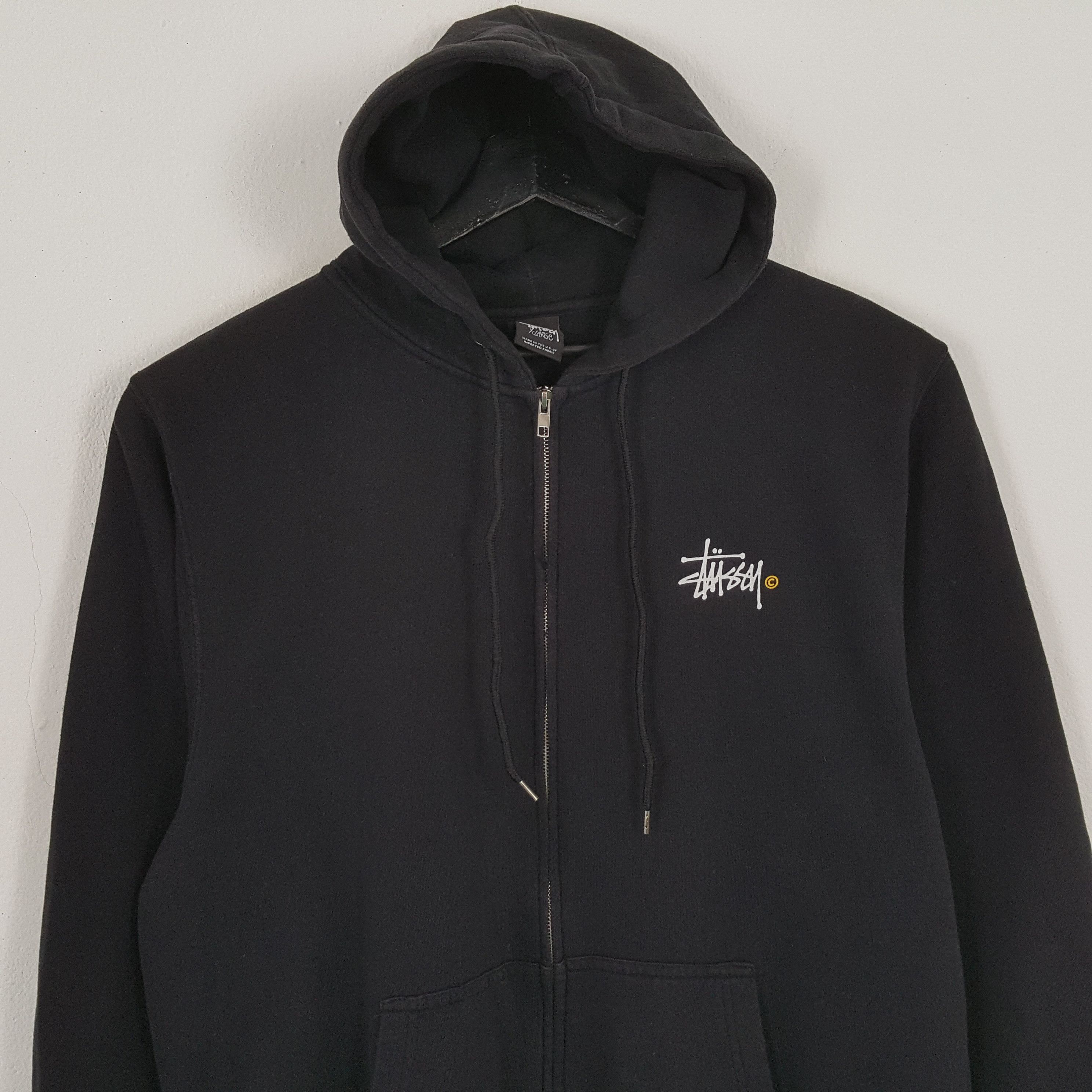 Stussy × Vintage STUSSY Streetwear Style Big Logo Design Zipper Hoodies Size US L / EU 52-54 / 3 - 4 Thumbnail