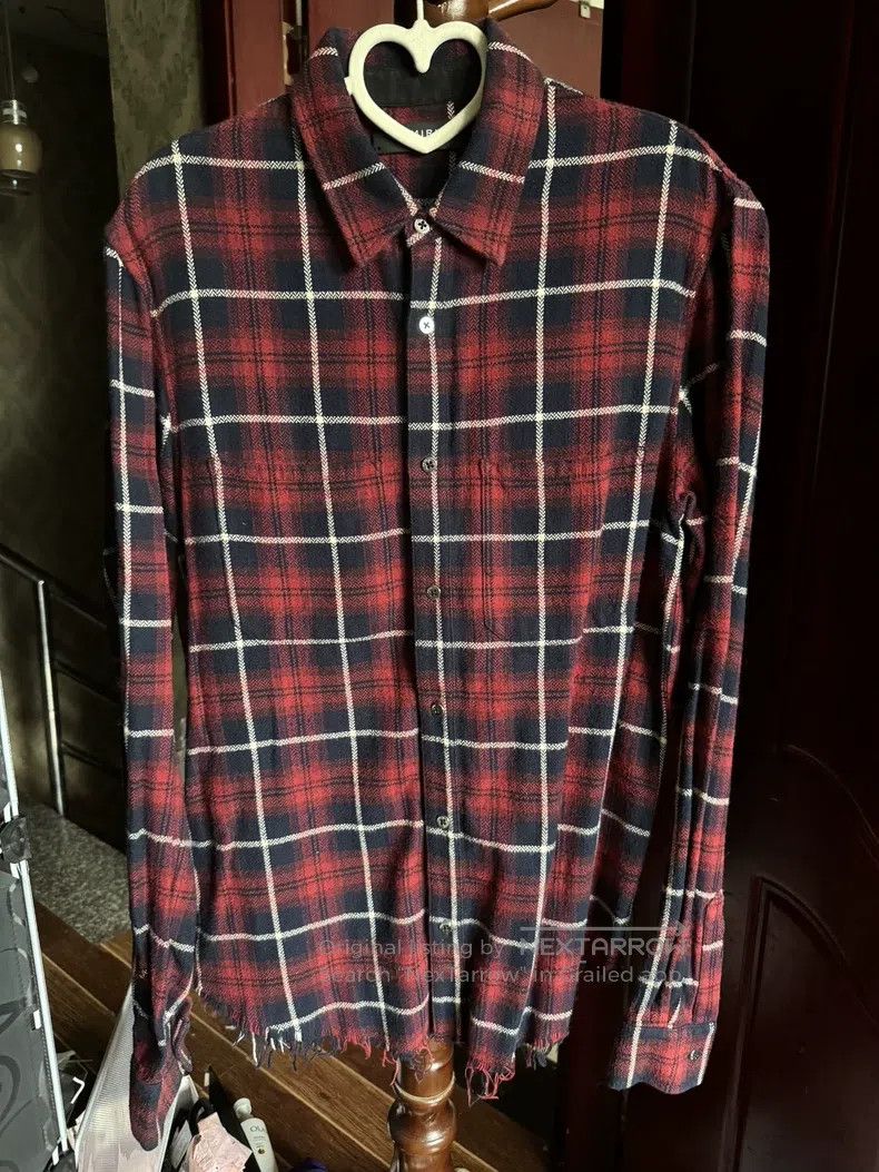 Amiri Amiri Flannel red checkered shirt Size US S / EU 44-46 / 1 - 1 Thumbnail