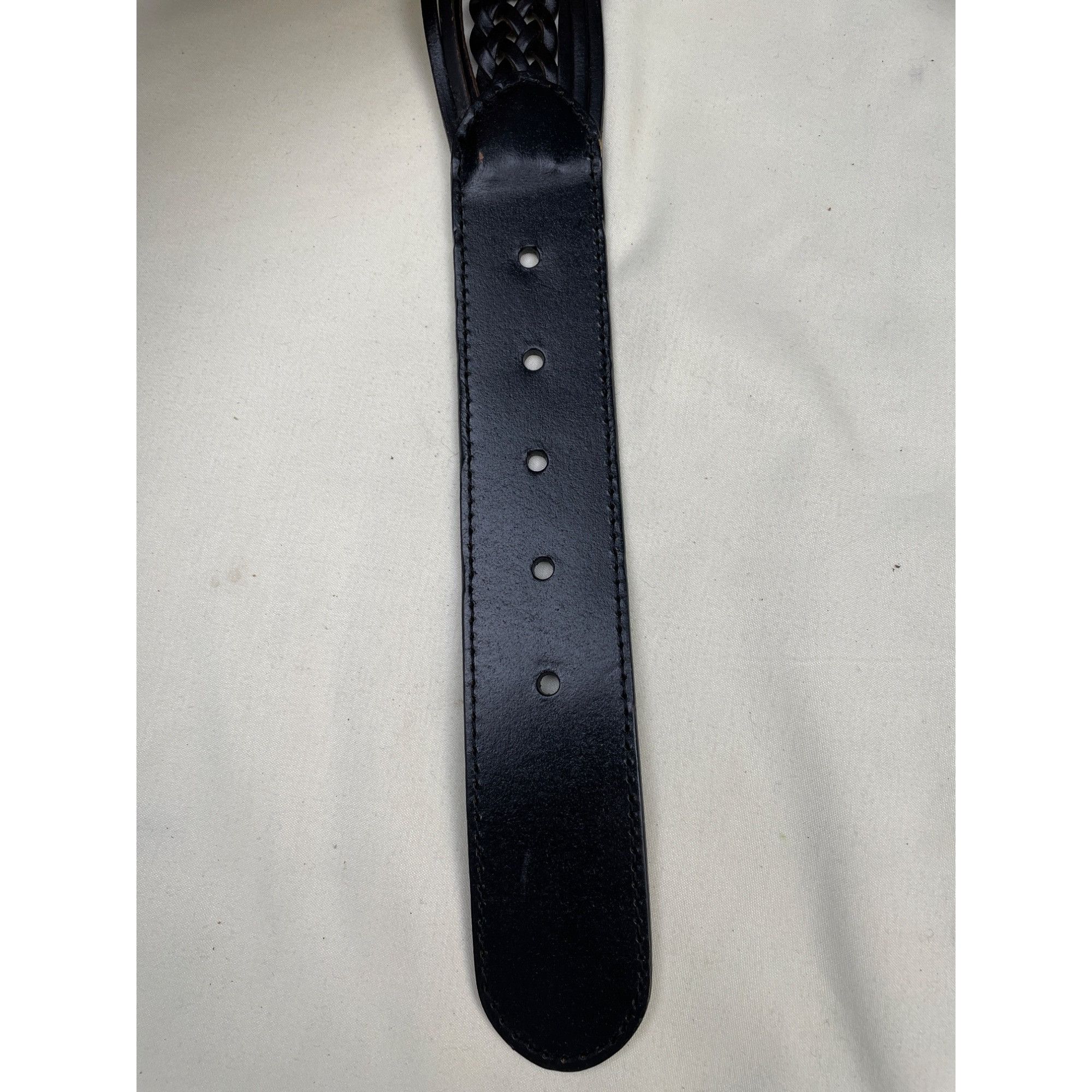 Other Western Women's Belt Black Genuine Leather Braided Size XXL Size ONE SIZE - 4 Thumbnail