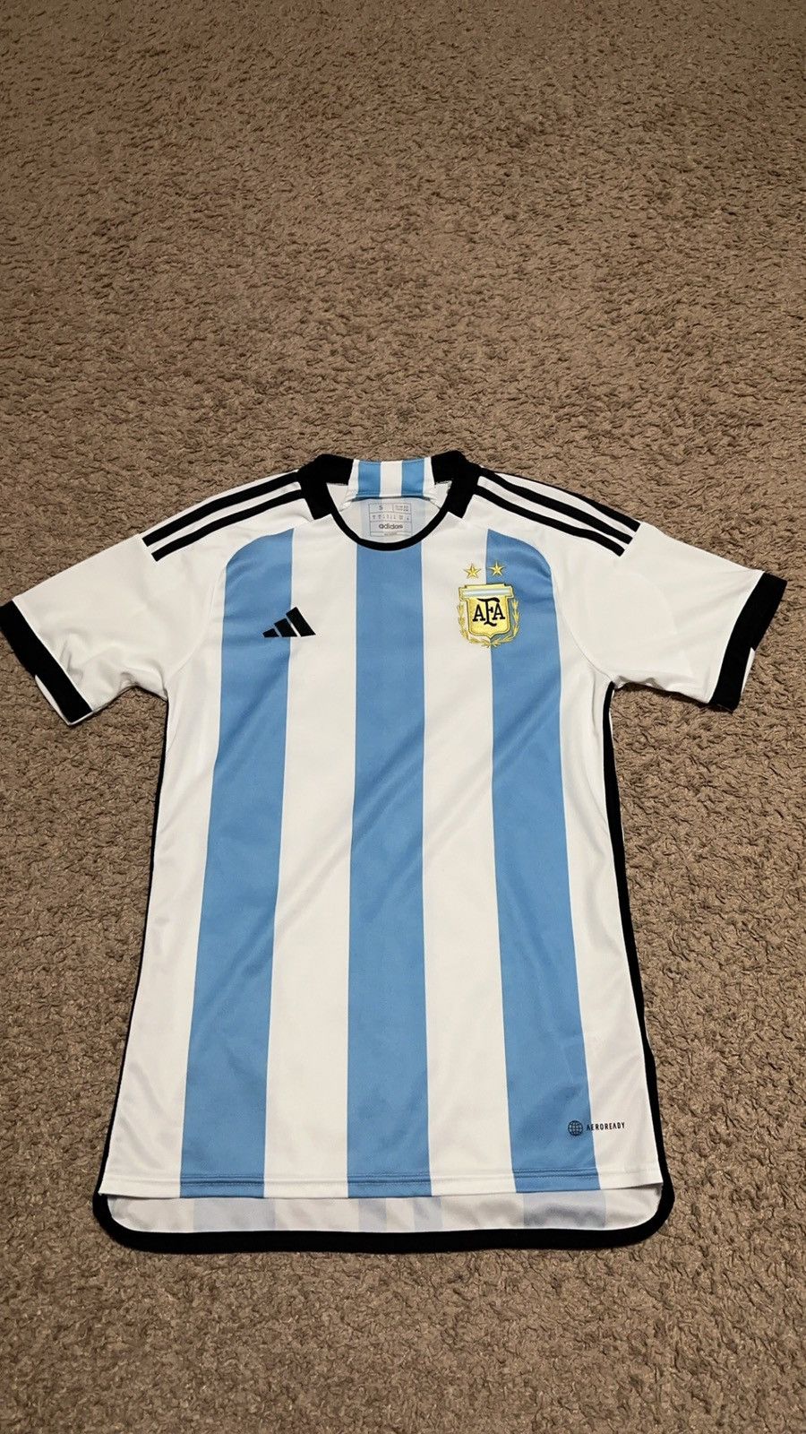 Adidas 2022 Adidas Argentina home jersey blue and white size small Size US S / EU 44-46 / 1 - 1 Thumbnail