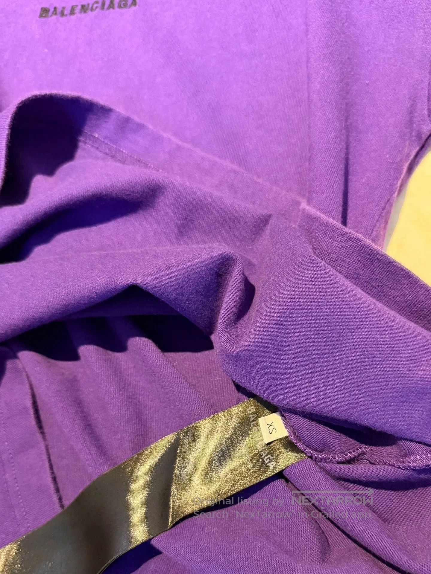 Balenciaga Balenciaga Purple Logo High Neck T. Size XS / US 0-2 / IT 36-38 - 5 Thumbnail